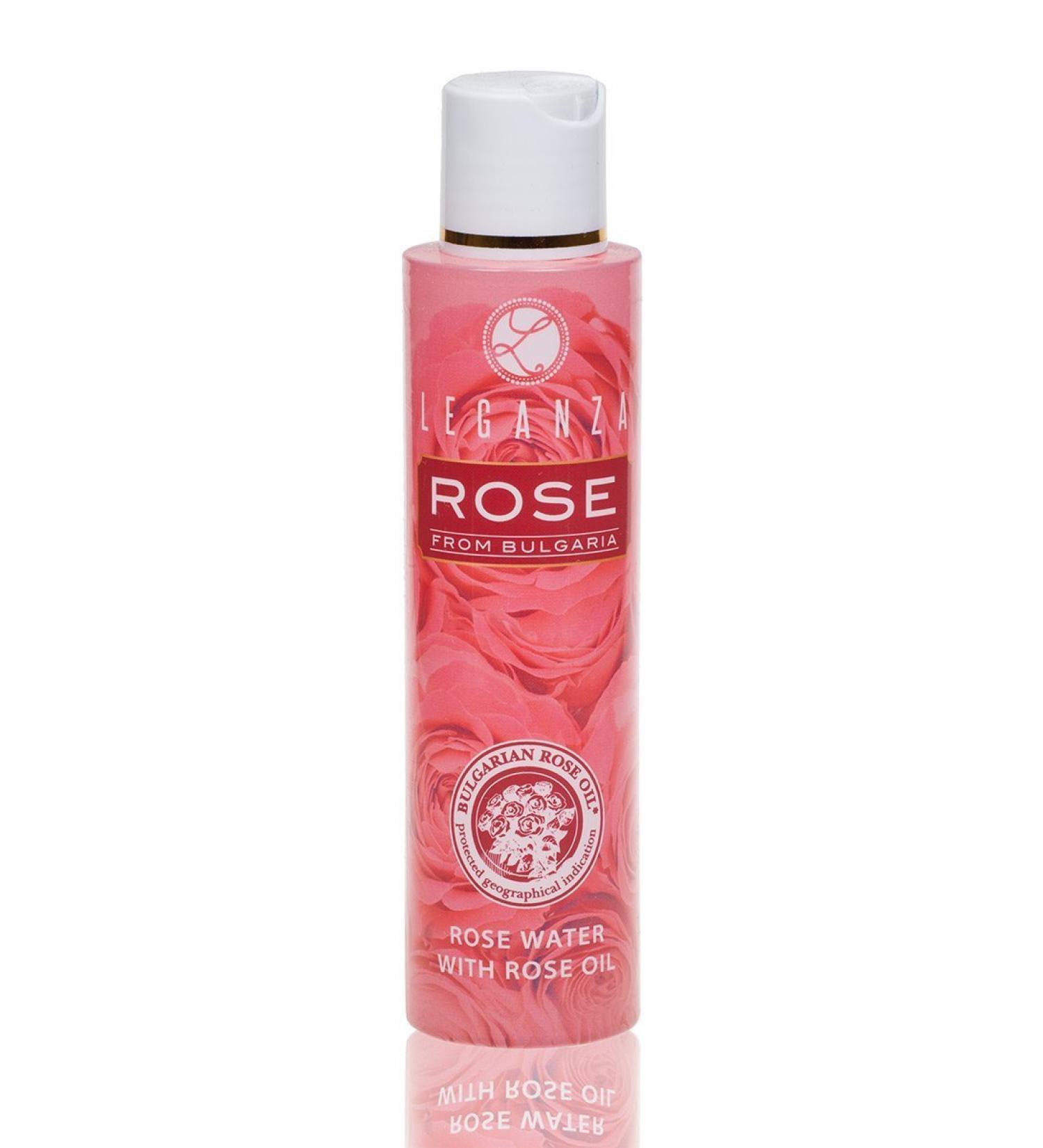 Leganza Rose Water for Face Spray Moisturiser with Bulgarian Rose Oil | Rosewater Hydrating Face Toner | Natural Rose Water for Hair and Body Mist | Alcohol Free Makeup Remover Cleanser | 135 ml