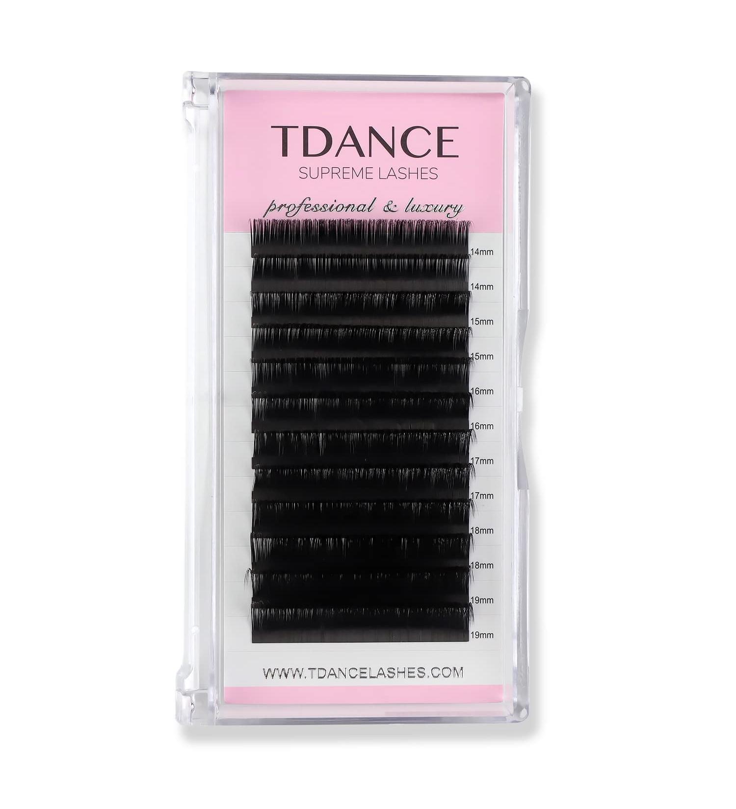 TDANCE D Curl 0.05mm Silk Volume Eyelash Extensions - 14-19mm Mixed Lengths for Professional Use - Buy Online on GoSupps.com