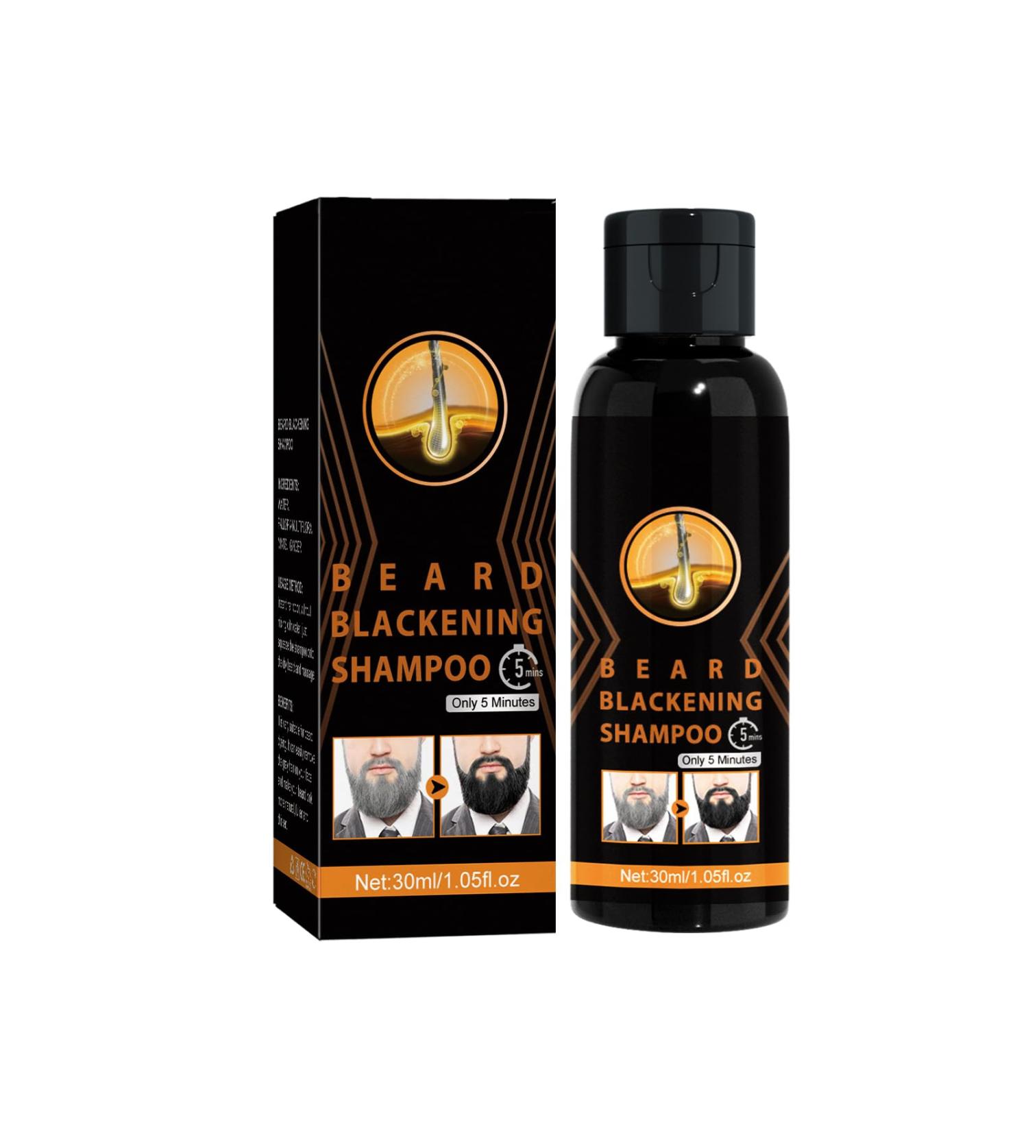 Shampooing Assombrissant la Barbe Shampoing Barbe Homme Teinture Barbe Couleur Barbe Homme pour la Plupart des Types de Cheveux - Buy Online on GoSupps.com