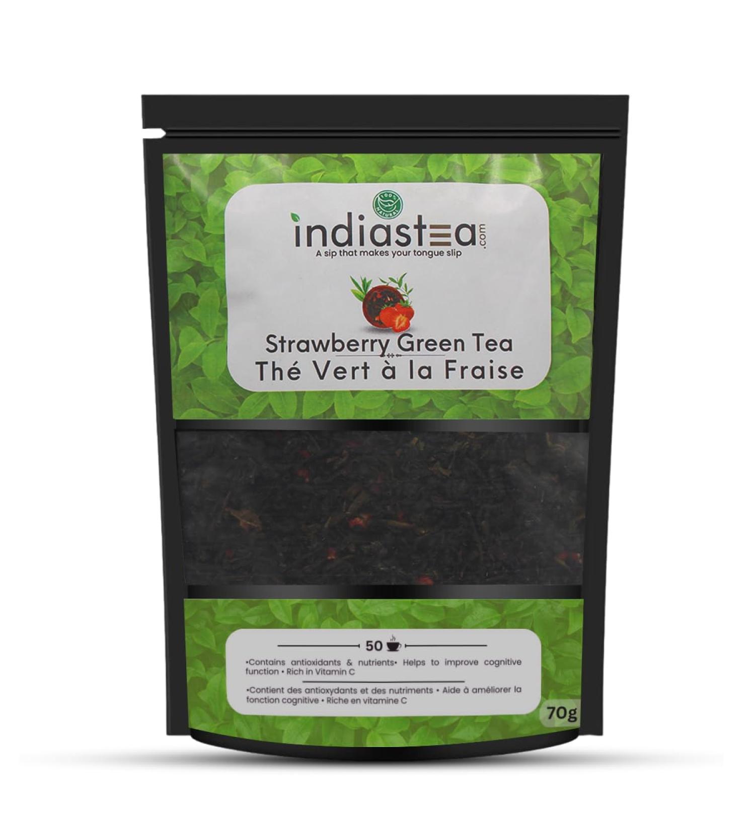 Strawberry Green Tea | India's Original Tea (50 cups) | Rich in Vitamin C - Buy Online on GoSupps.com