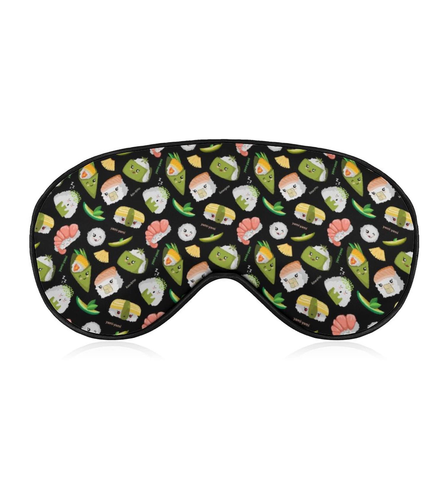 Kawaii Sushi Sleep Mask for Women - Adjustable Eye Shades with Elastic Strap for Comfortable Sleep - Buy Online on GoSupps.com