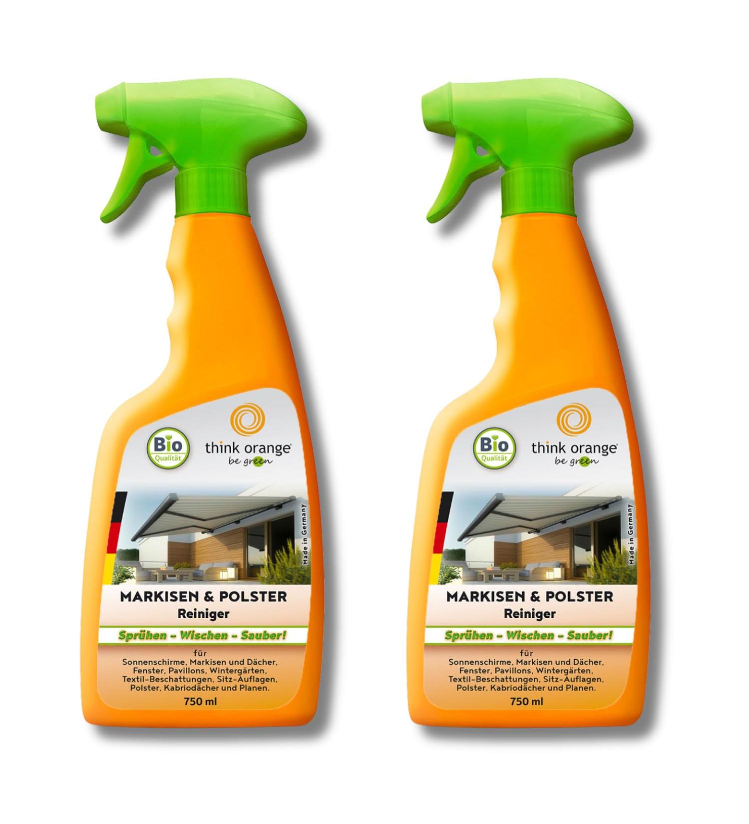 Bio Upholstered Cleaner 2x750ml | Powerful Odorless Cleaner for Furniture Car Seats & Awnings | Carpet Cleaner | Think Orange Be Green - Buy Online on GoSupps.com
