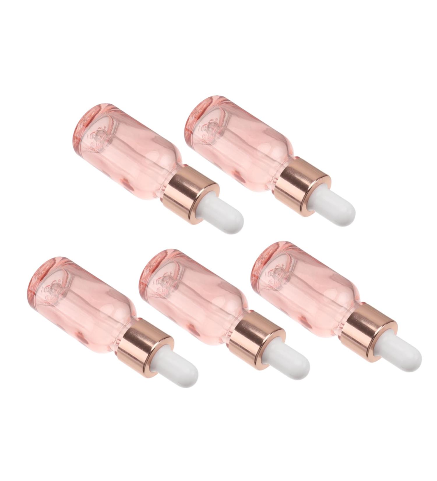  SOESFOUFU Set of 5 Rose Gold Storage Bottles 15ml Semi-Counter Bottles Travel Bottles - Buy Online on GoSupps.com