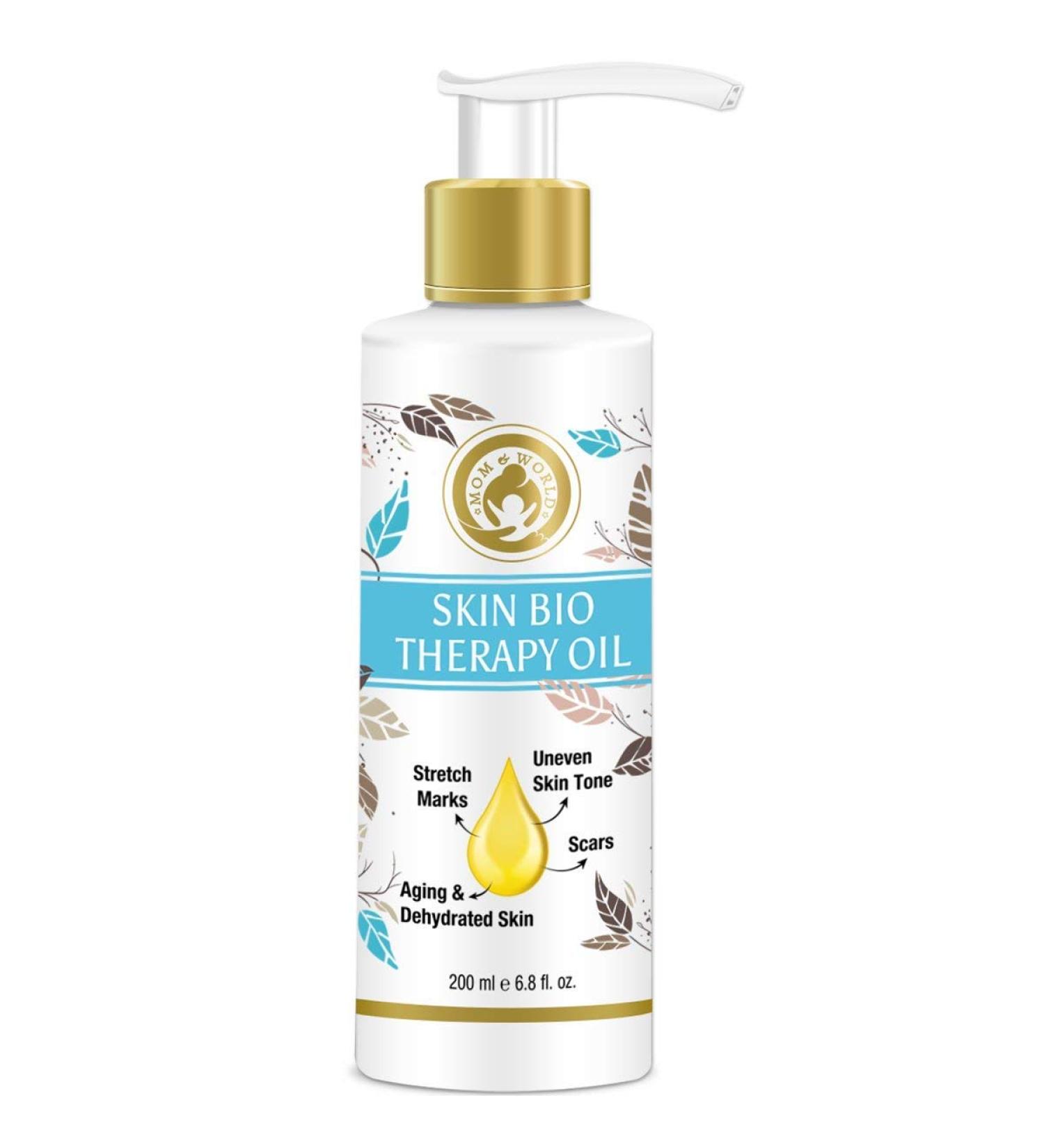 Buy Mom & World Skin Bio Therapy Oil for Stretch Marks & Scars - 200 ml | Best Skin Toning Solution | International Shipping Available - Buy Online on GoSupps.com