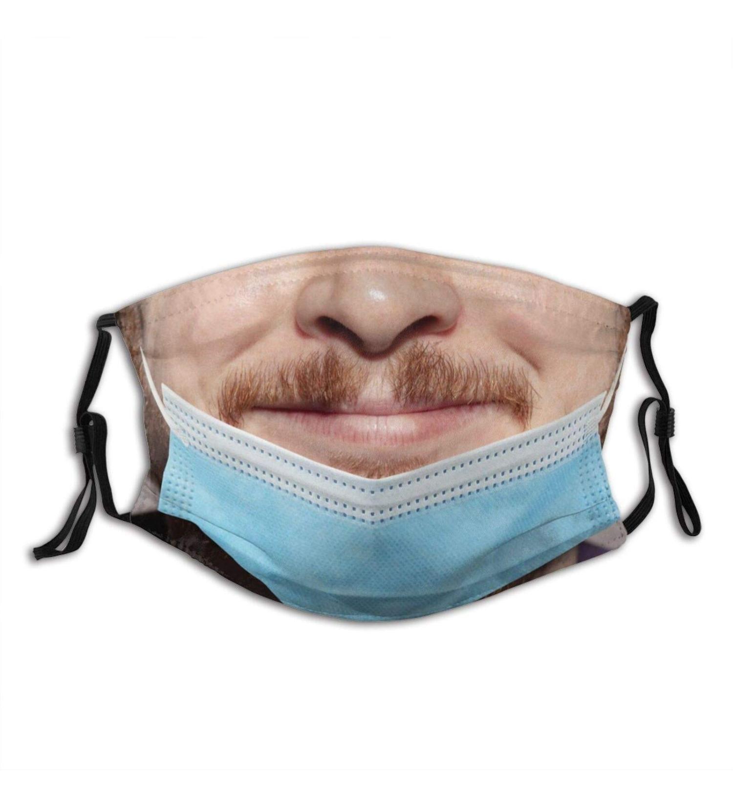 Xcngg Smiling Beard Face Mask for Men - Reusable Cloth Bandana with Filter | Comfortable & Washable Balaclava - 2 Filter Packs Included - Buy Online on GoSupps.com