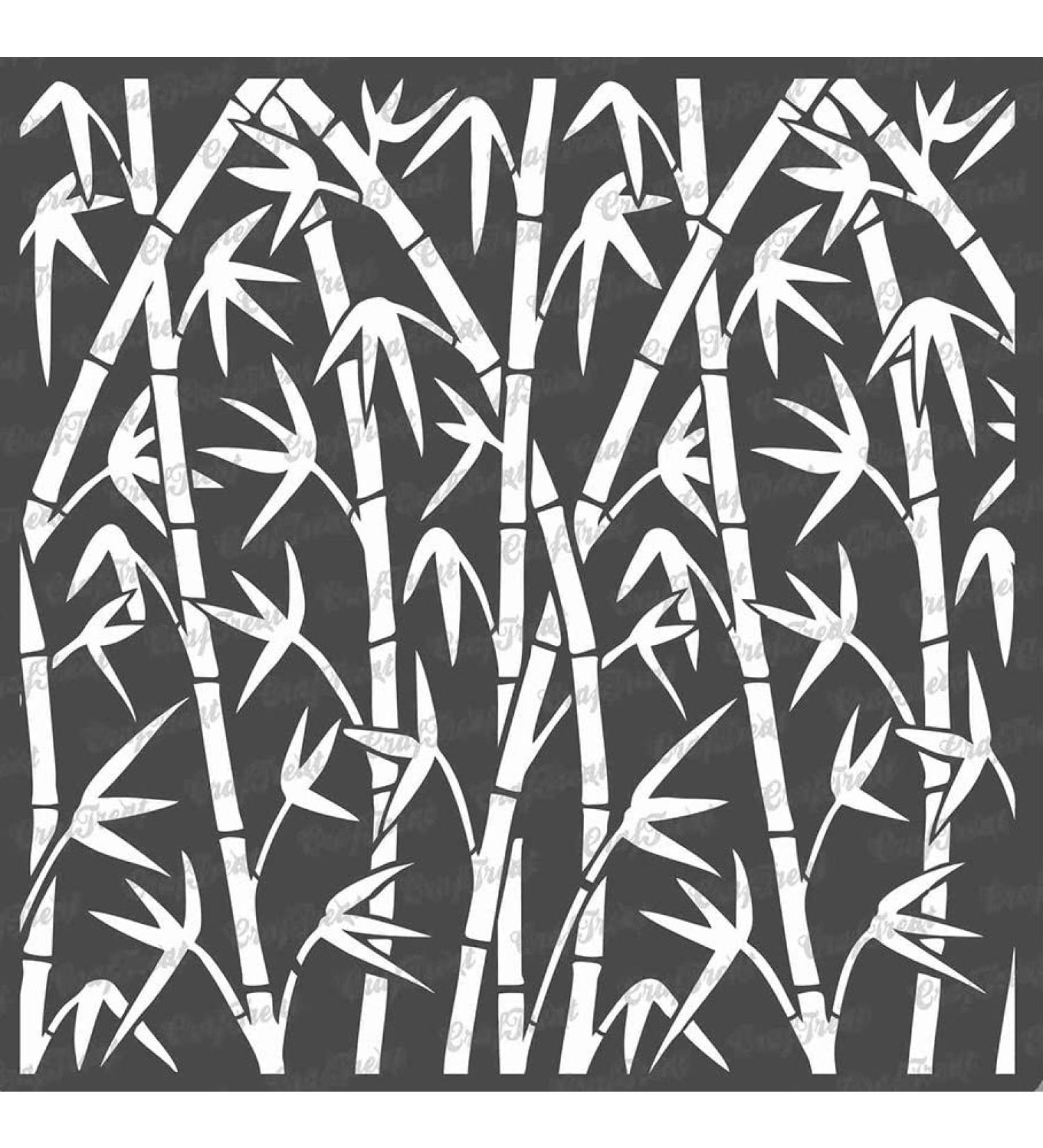 CrafTreat 12x12 Inch Bamboo Forest Stencils - Reusable DIY Craft Stencils for Painting on Wood, Canvas, Paper, Fabric, Wall, and Tile - Large Pattern for Home Decor - Buy Online on GoSupps.com