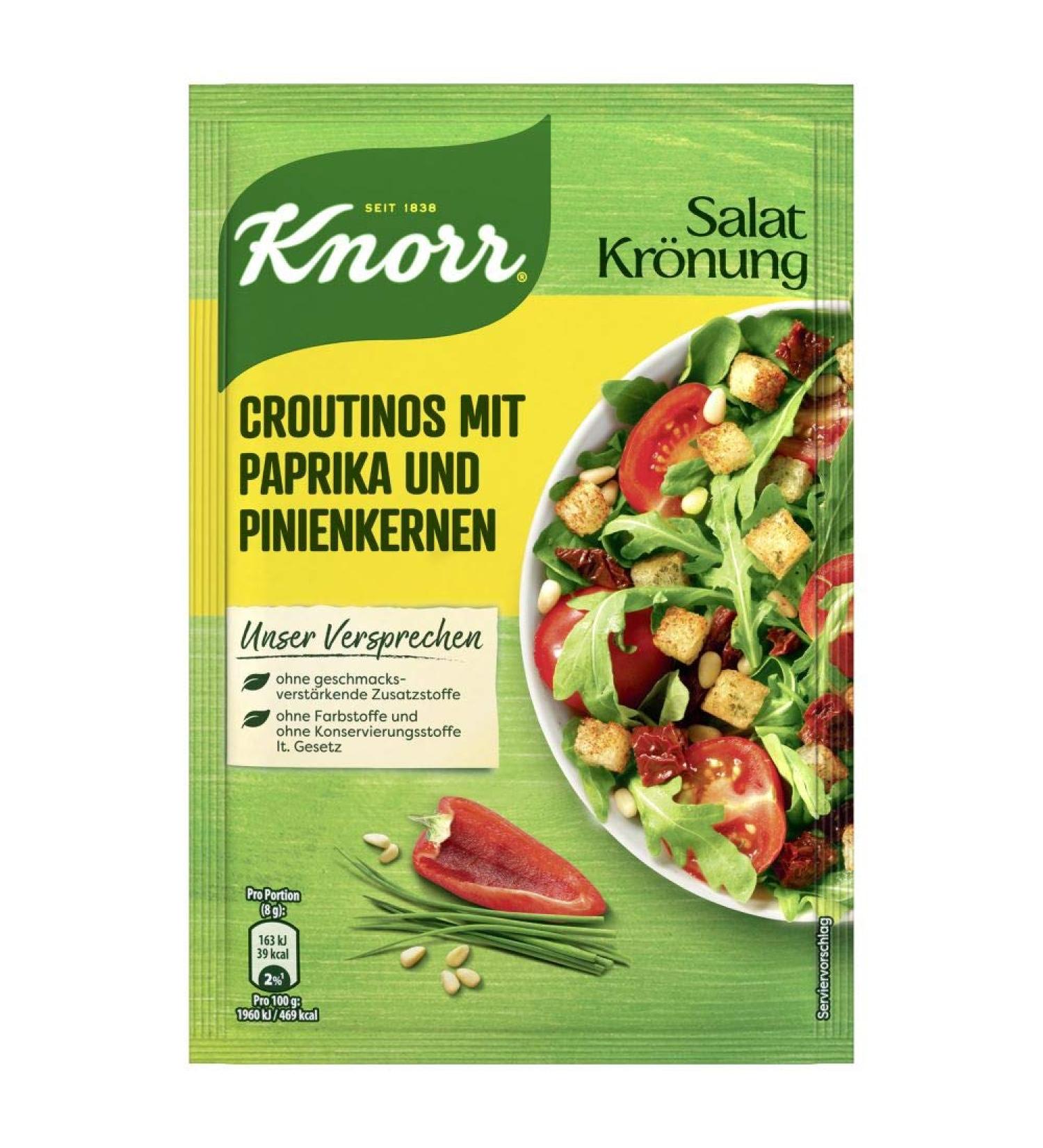 Buy Knorr Salad Dressing Croutinos with Peppers & Pine Nuts - 25g Pack | International Shipping Available - Buy Online on GoSupps.com