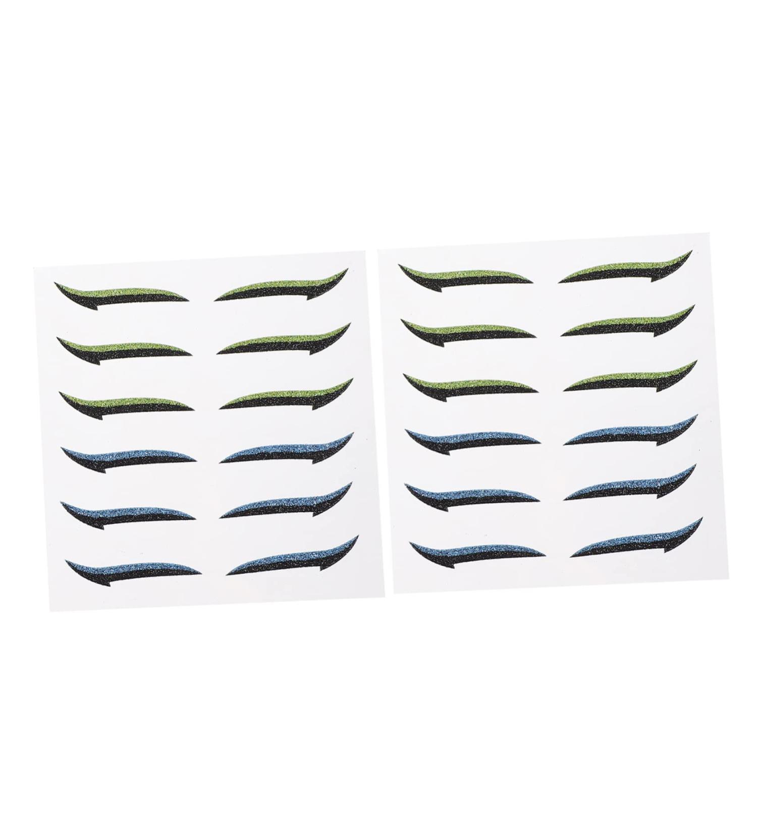 Healvian 12 Pairs Glitter Eyeliner Glitter Eyeshadow Makeup Eyeshadow Eye Lift Strips Blue Eyeshadow Sticker - Buy Online on GoSupps.com