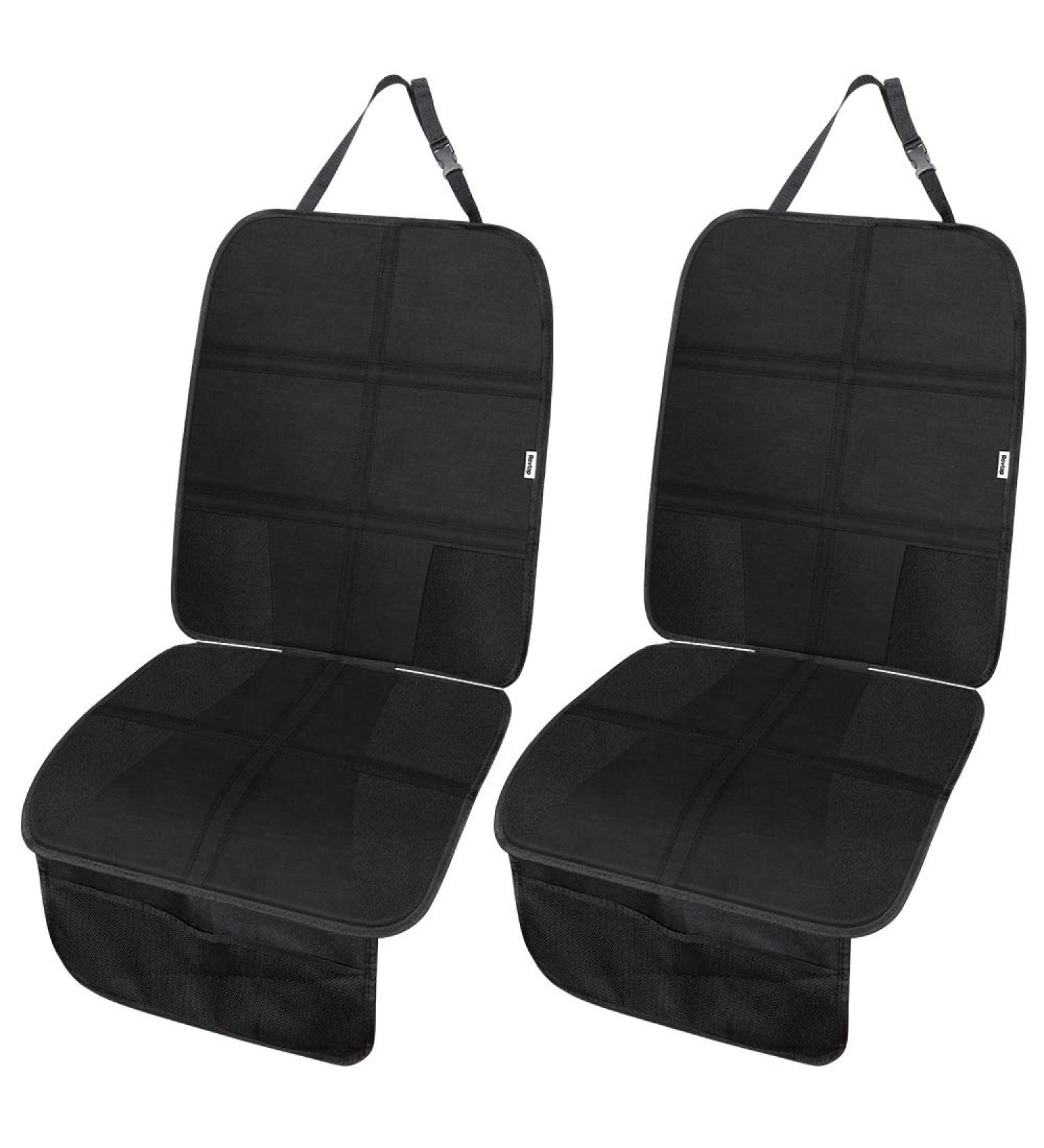 Rovtop 2 Piece Car Seat Cover Protector with Organizer for Baby and Toddler Car Seats - Black - Buy Online on GoSupps.com