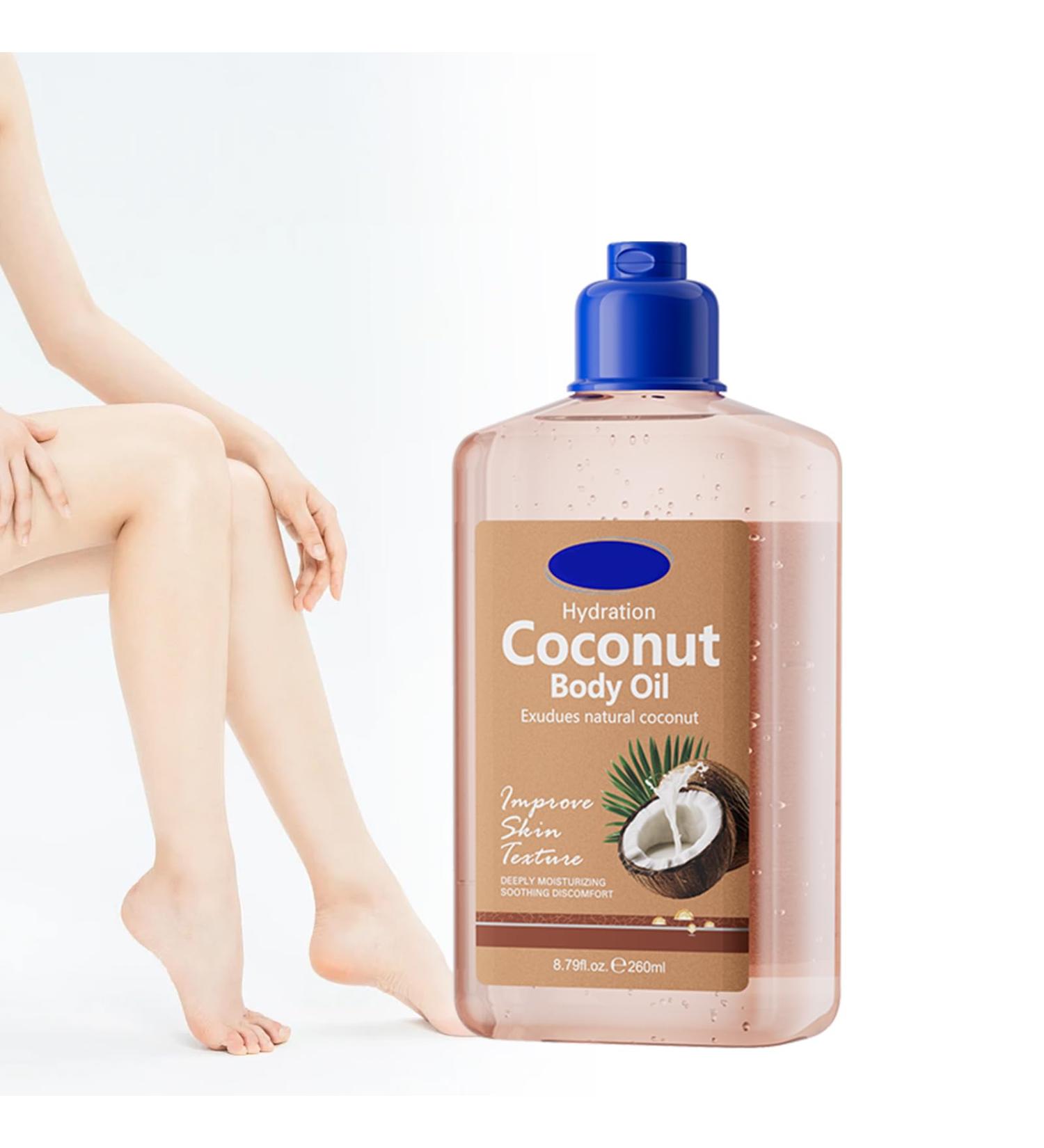  Bploar Body Oil Nourishing Body Oil Radiant Glow for Dry Skin Non-greasy Body Care After Shower for Smooth Hydrated Skin (260ml Coconut) - Buy Online on GoSupps.com