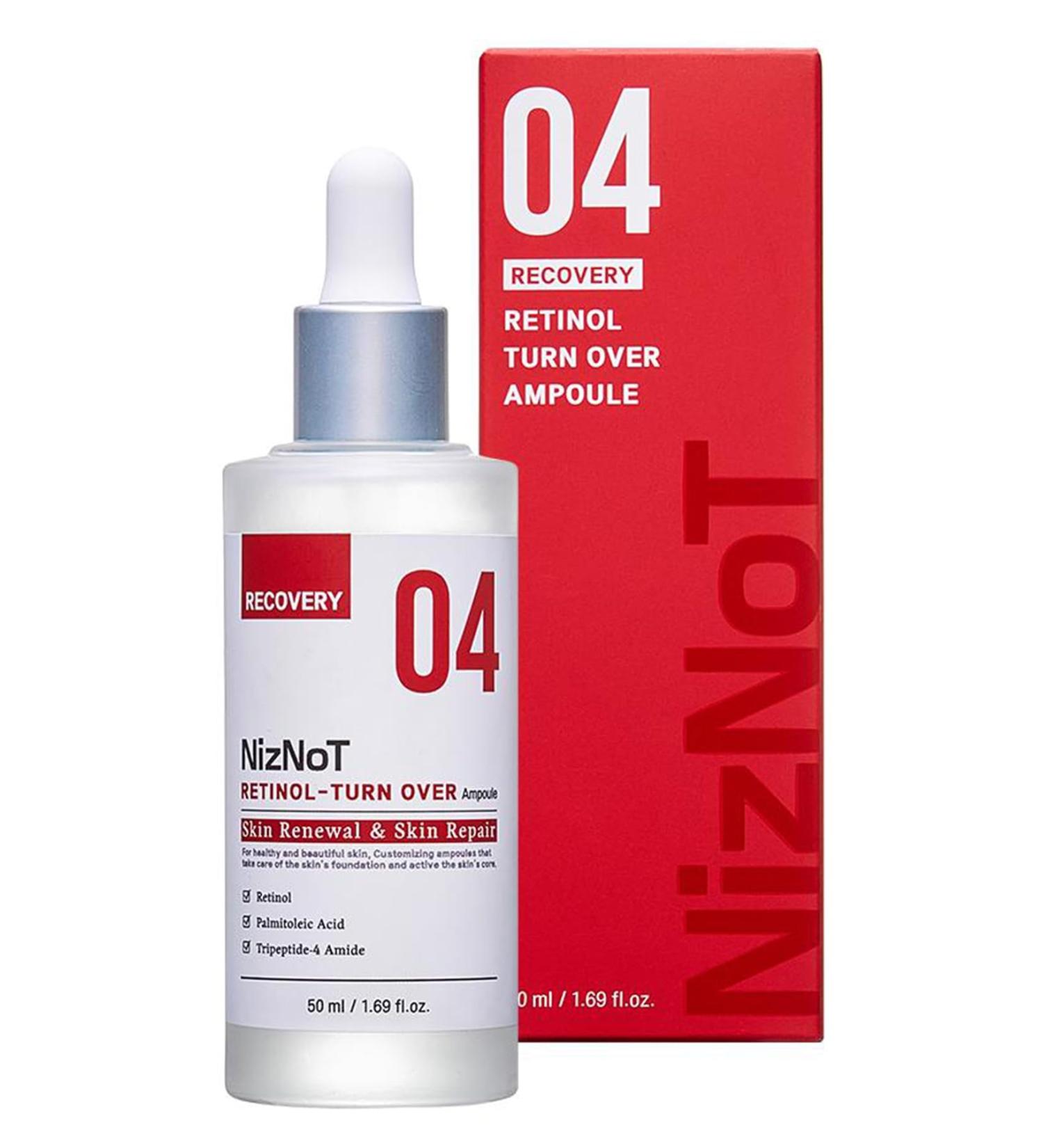 NizNot 04 Recovery Retinol-Turn Over Ampoule - Fast Skin Renewal Deep Hydration & Aging Killer Peptide Power Serum 1.69 oz - Buy Online on GoSupps.com