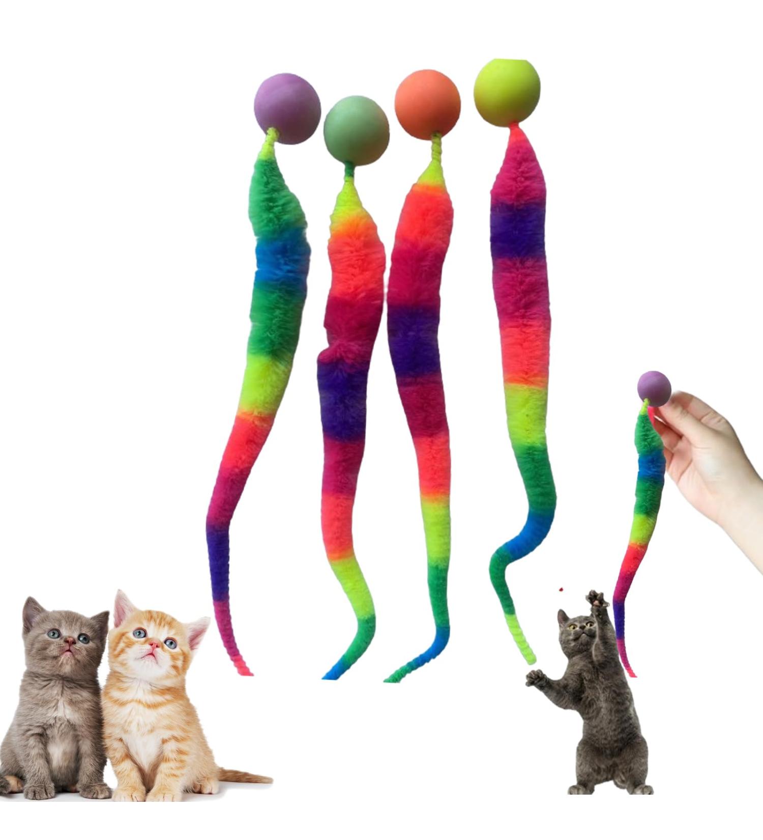Buy Guuiesmu Wobbly Ball for Cats - Interactive Bouncy Cat Toys (4PCs) - Funny & Engaging Playtime - Buy Online on GoSupps.com