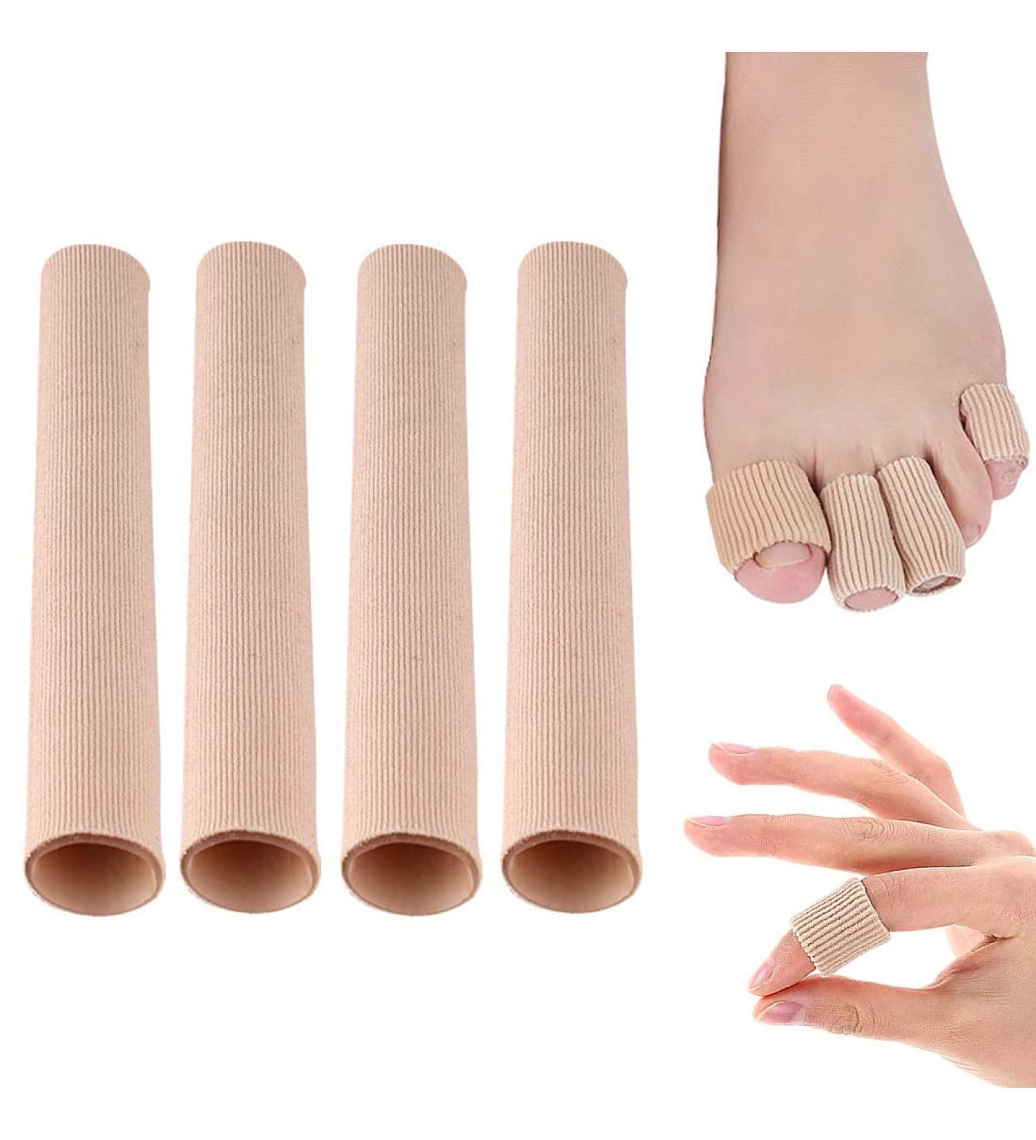 Sioppkik Silicone Toe Protection - 4 Piece Cushions for Corns & Calluses - Cuttable Gel Bandage | 2 Sizes Available - Buy Online on GoSupps.com