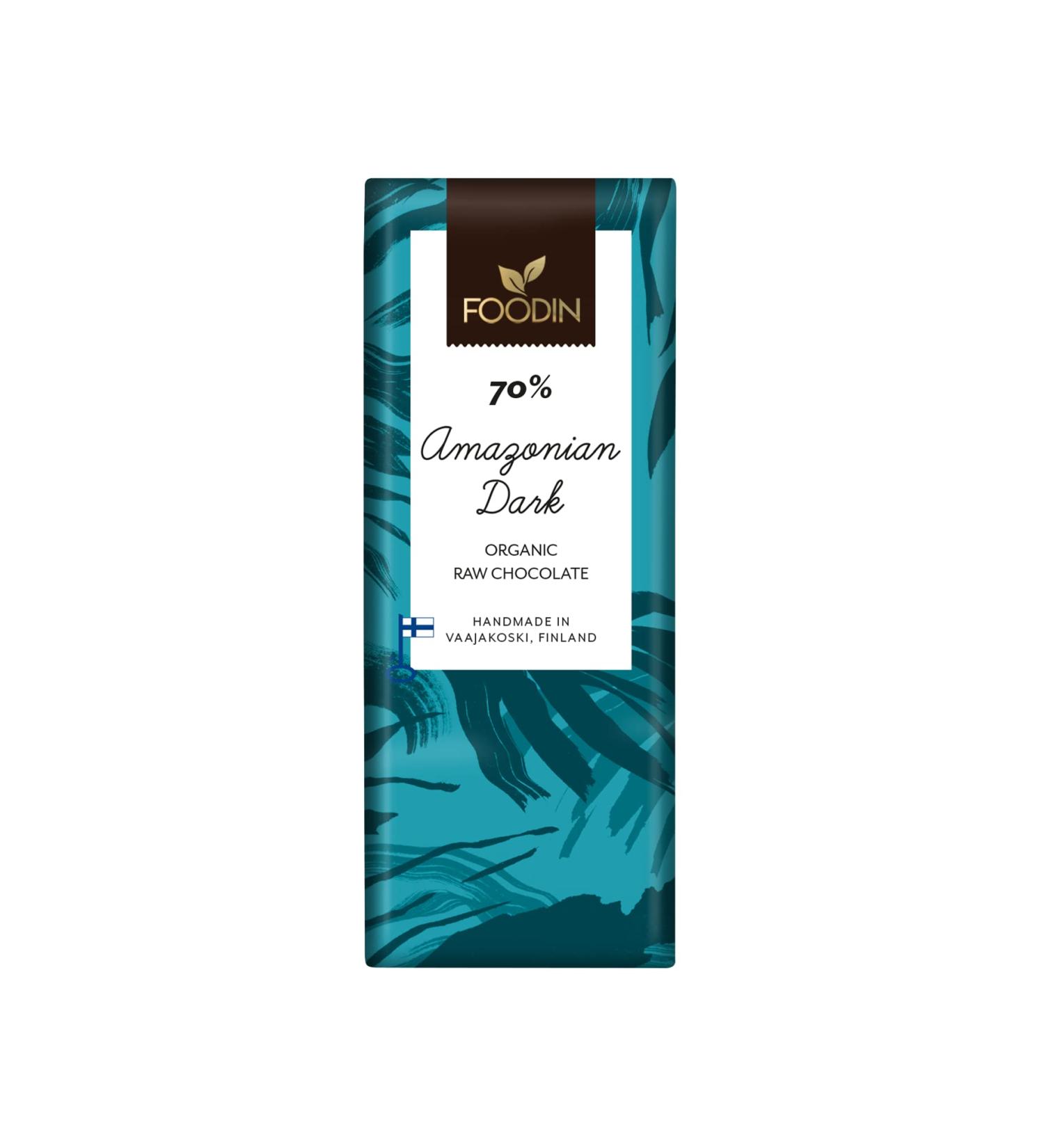 Foodin Organic Raw Chocolate Amazonian Dark 70% 40g