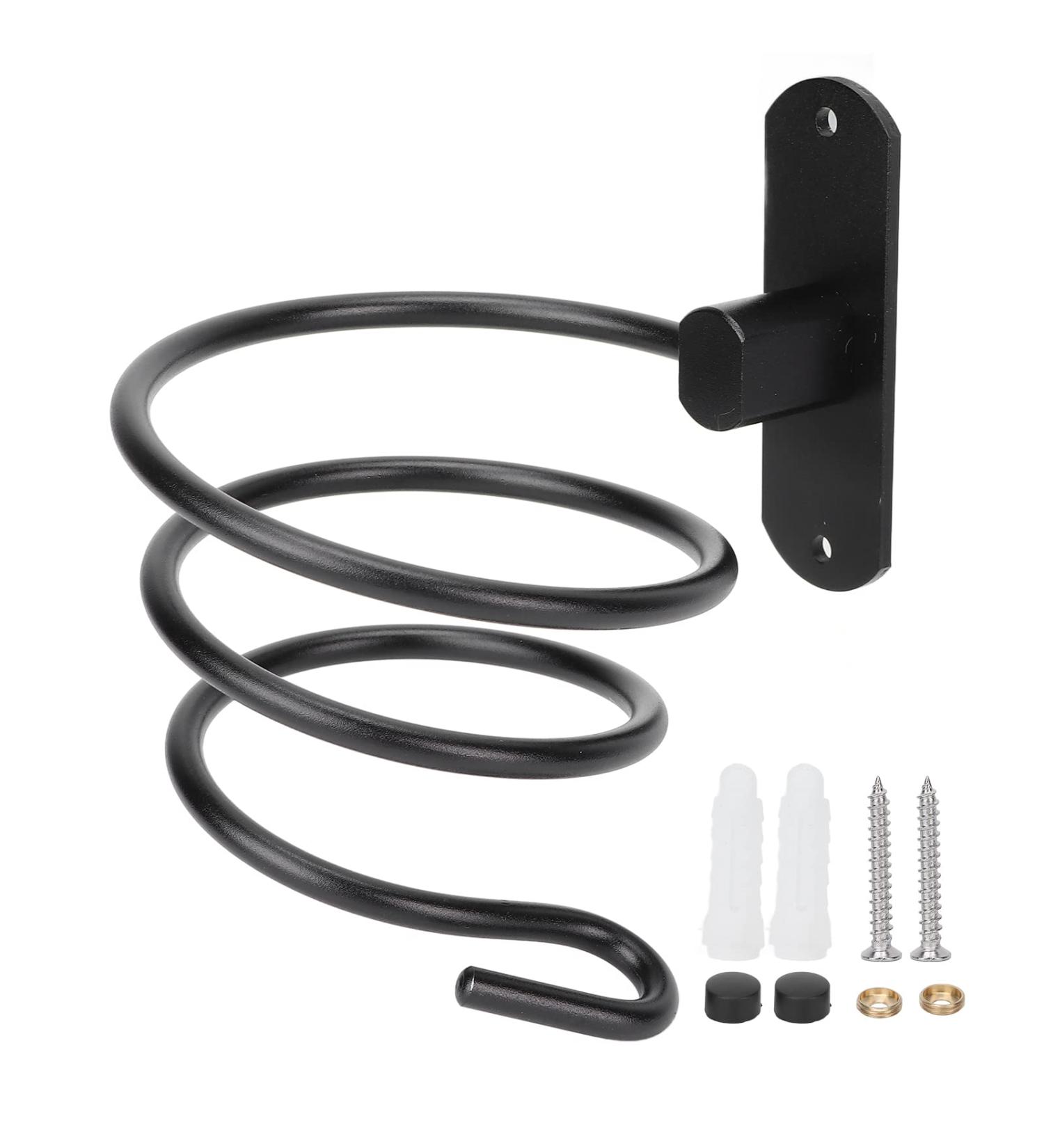 Hair Dryer Holder Stand Convenient Alloy Practical Hair Dryer Rack with Screw Cap for Hotel for Hair Salon - Buy Online on GoSupps.com