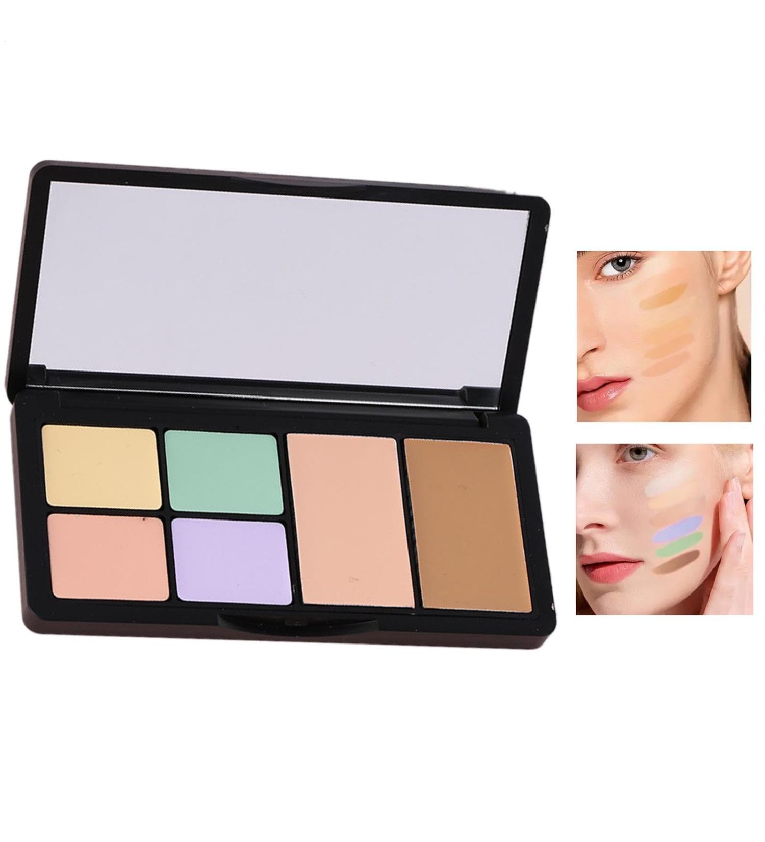 Contouring Concealer Palette Concealer Palette 6 Colors Contour Palette Cream Concealer Makeup Palette Full Coverage Long Lasting Corrective Concealer for Redness - Buy Online on GoSupps.com