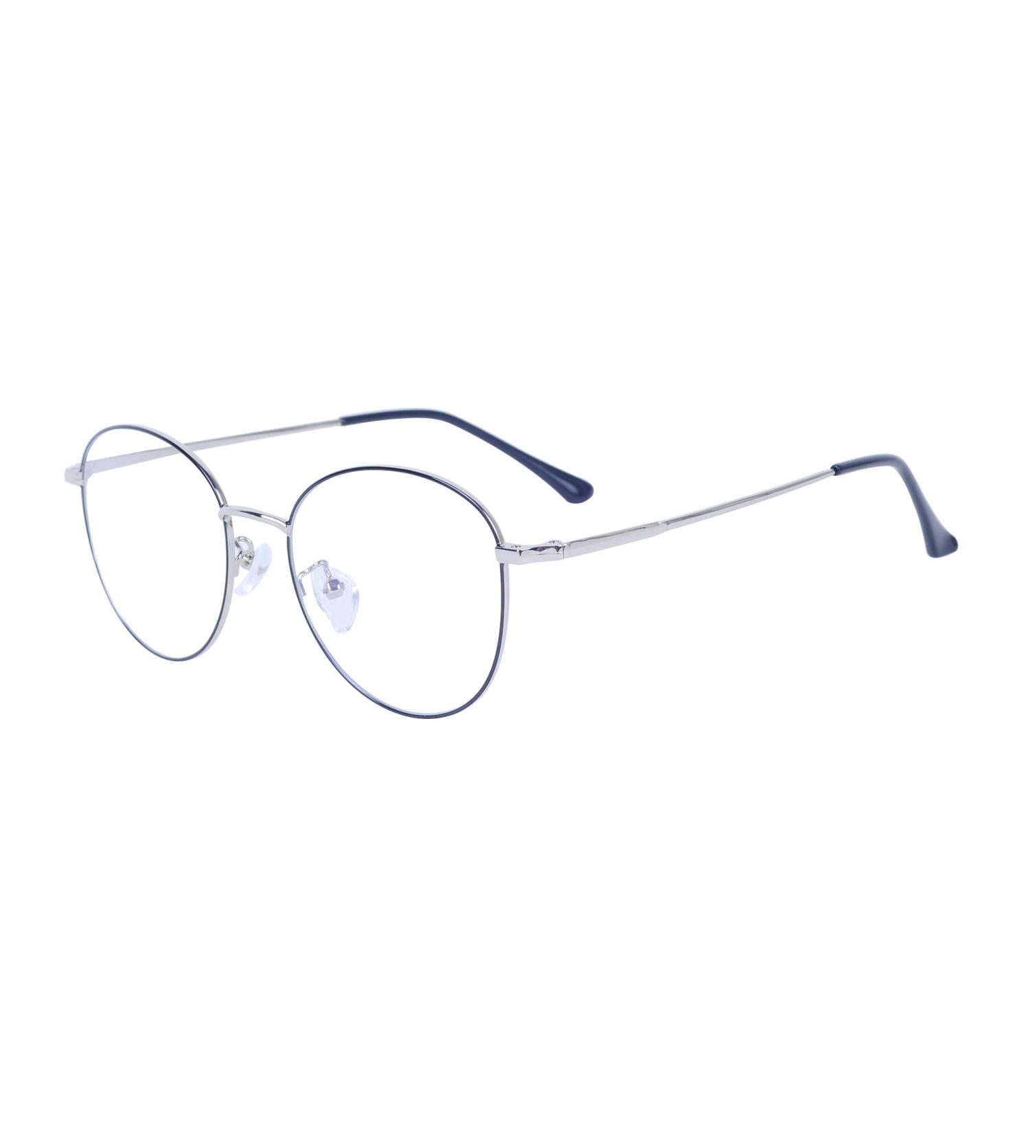 Joxigo Retro Round Computer Glasses - Anti-Blue Light UV Protection Metal Frame Includes Glasses Case - Black & Silver - Buy Online on GoSupps.com