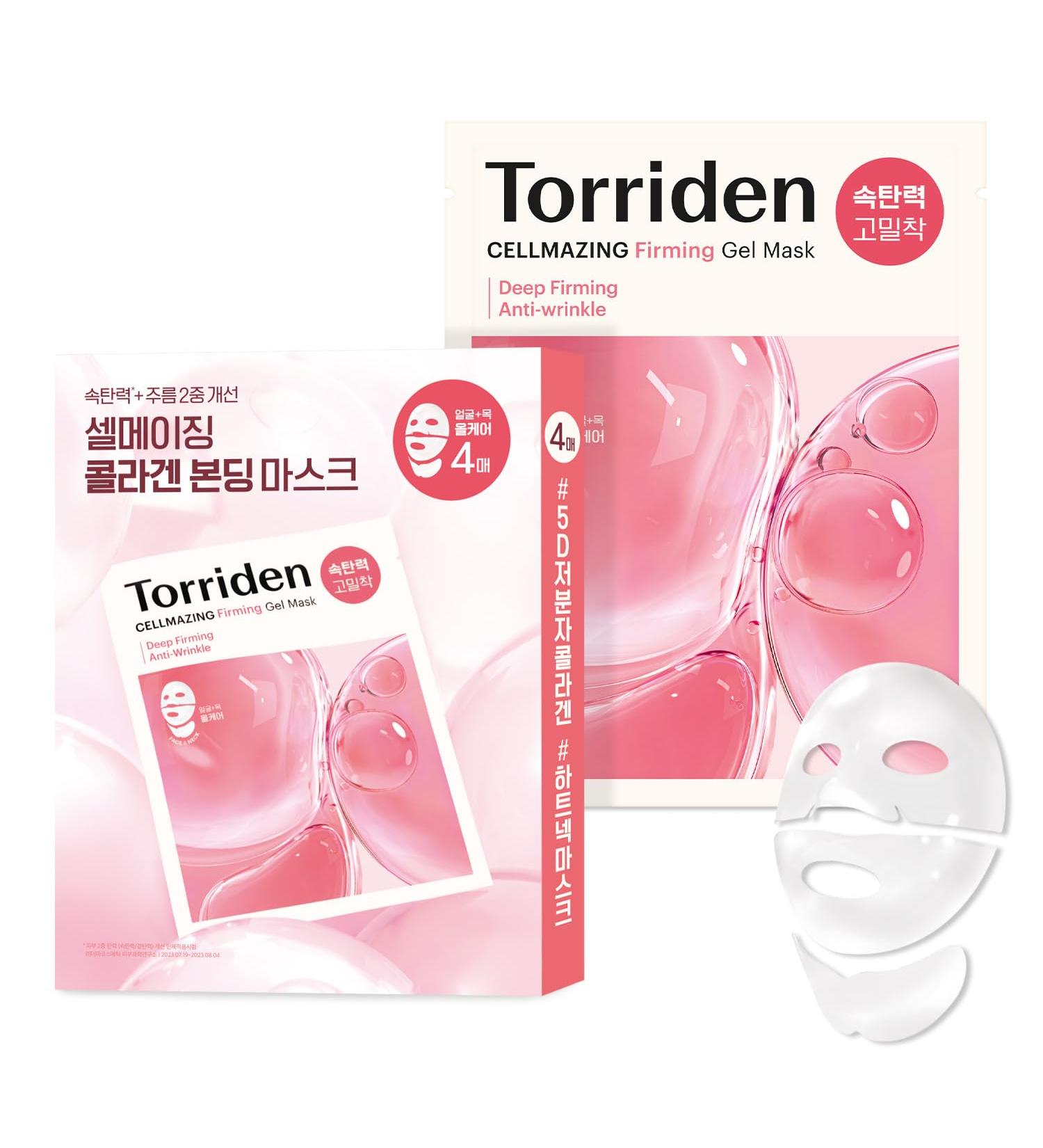 Buy Torriden CELLMAZING Low Molecular Collagen Firming Gel Sheet Mask - 4 Sheets | Anti-Wrinkle & Pore Minimizing | Intense Hydration | Cruelty Free | International Shipping - Buy Online on GoSupps.com