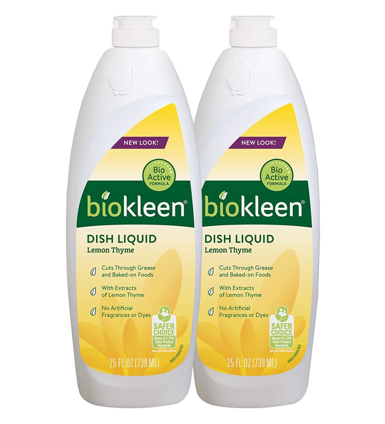 Biokleen Dish Liquid Soap 50 oz - Eco-Friendly Lemon Thyme Plant-Based Hand Moisturizing No Artificial Fragrance or Preservatives - International Shipping Available - Buy Online on GoSupps.com