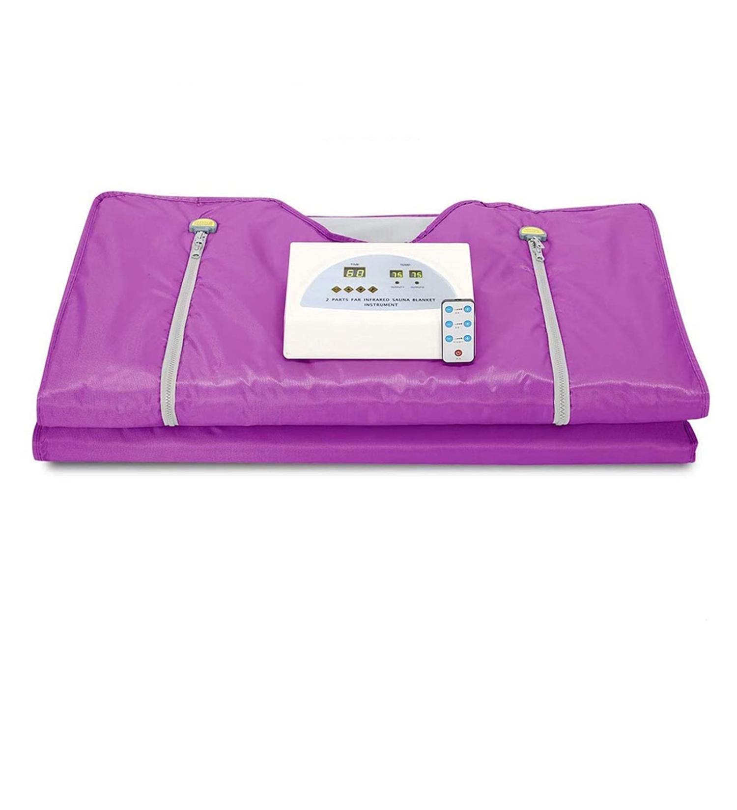 SHANG-JUN 2 Zone Heating Sauna Blanket - Weight Loss Body Shaper & Detox Therapy - Anti-Aging Home Use (Purple) - Buy Online on GoSupps.com