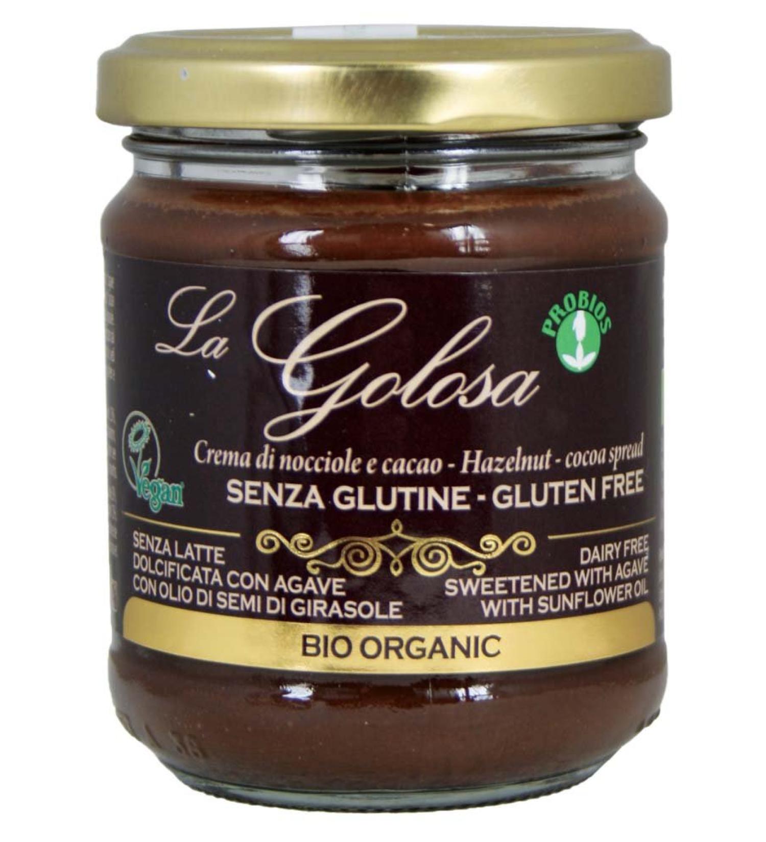 Probios La Golosa Gluten-Free Hazelnut and Cocoa Spread 200 g