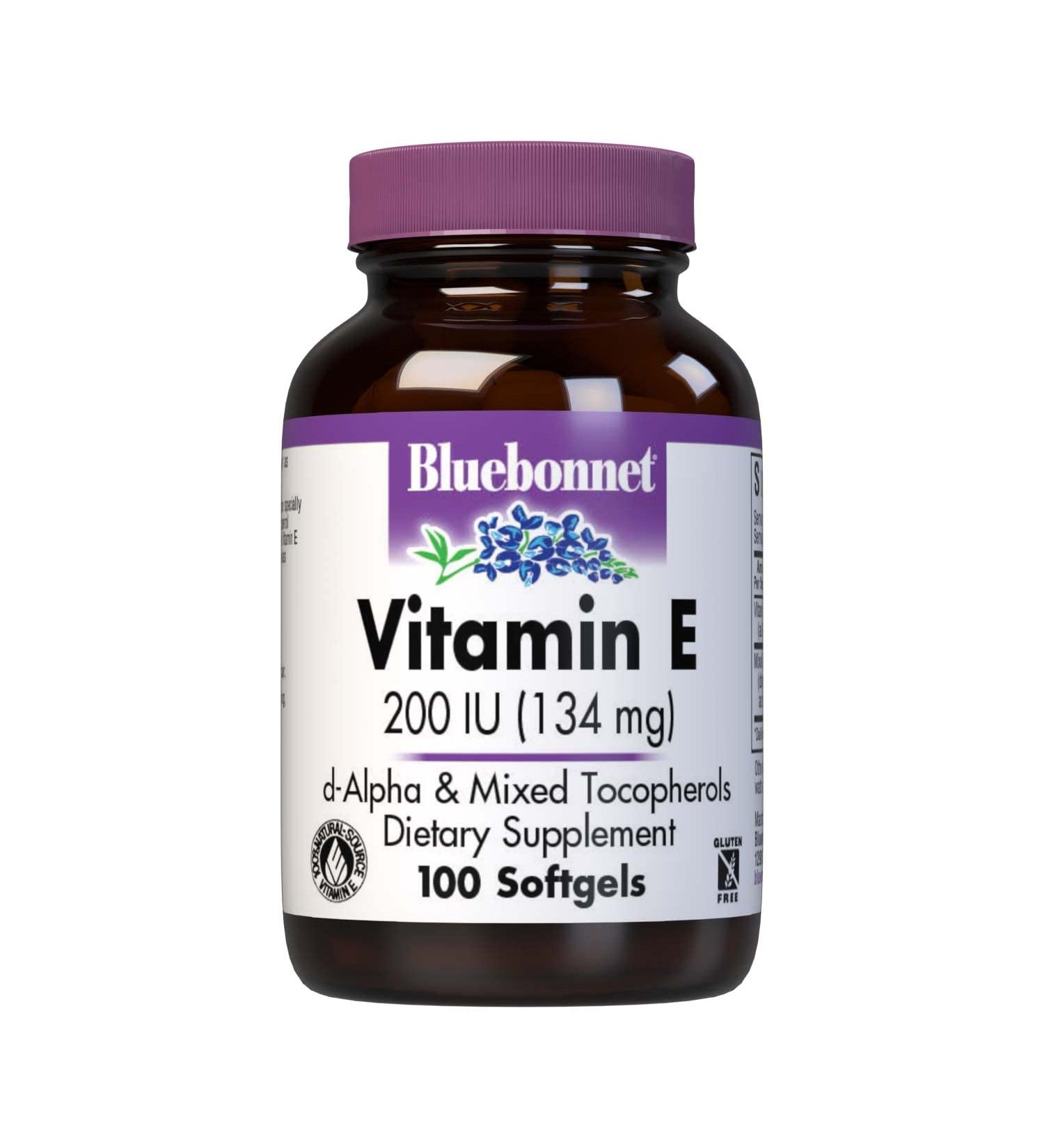Bluebonnet Nutrition Vitamin E 200 IU - 100 Softgels | Antioxidant Support - Buy Online on GoSupps.com