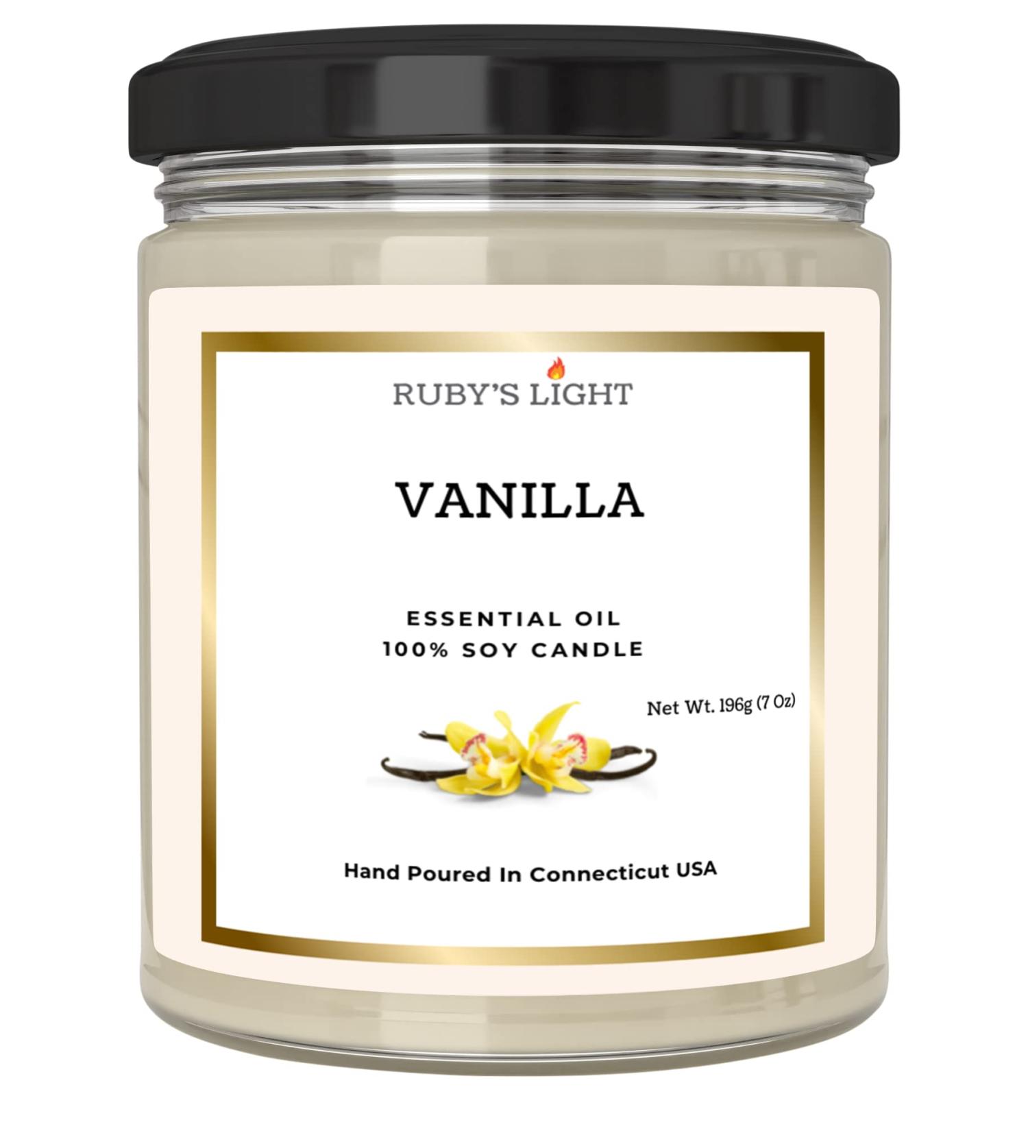 Vanilla Essential Oil Candle - All-Natural Soy Candle | Aromatherapy 9 Oz | Long-Lasting 40 Hour Burn | Ideal Gift for Men & Women - Buy Online on GoSupps.com