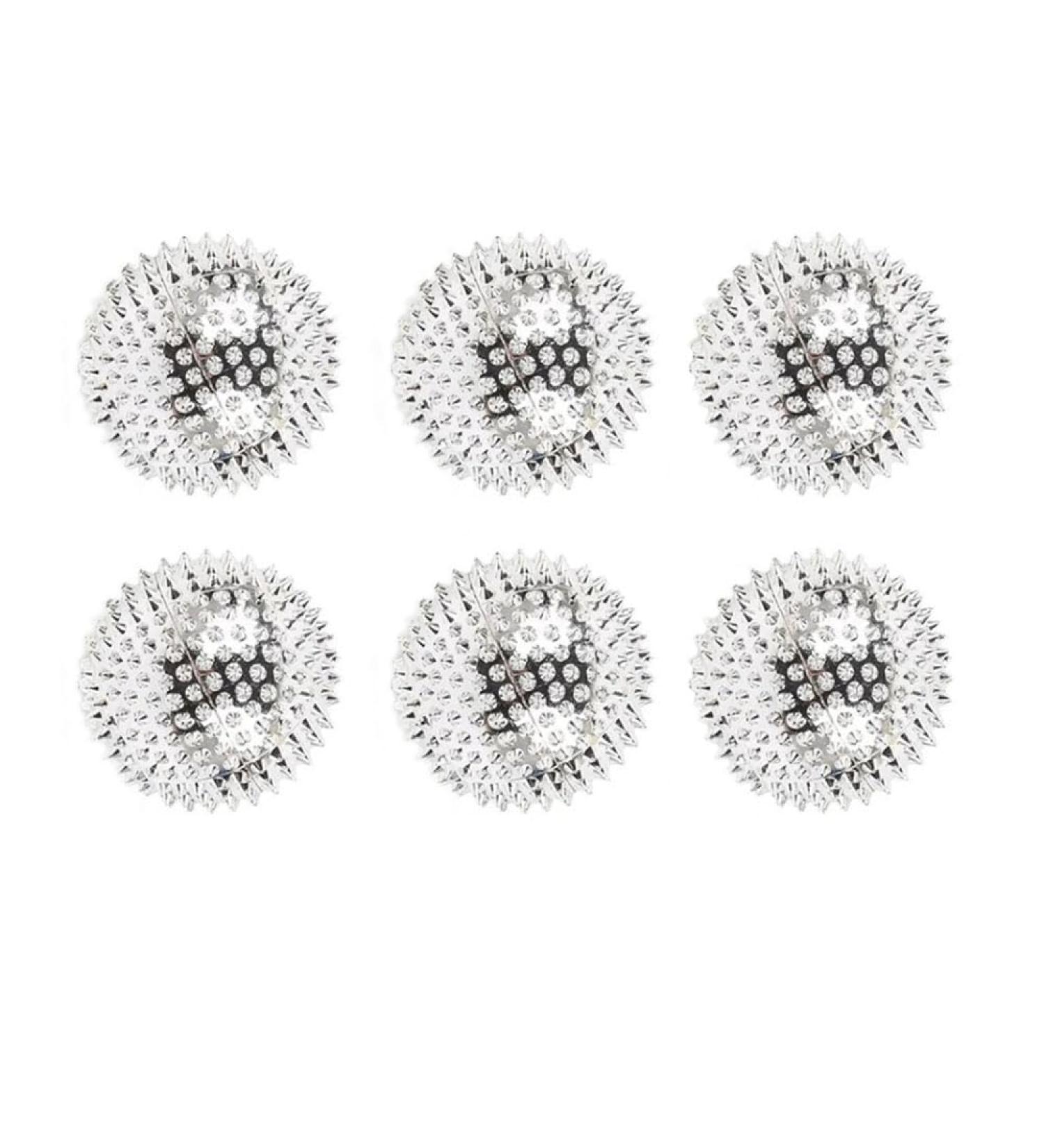 6 Hedgehog Ball Metal Massage Balls - Acupressure & Stress Relief | 32mm Magnetic Massage Balls - Buy Online on GoSupps.com