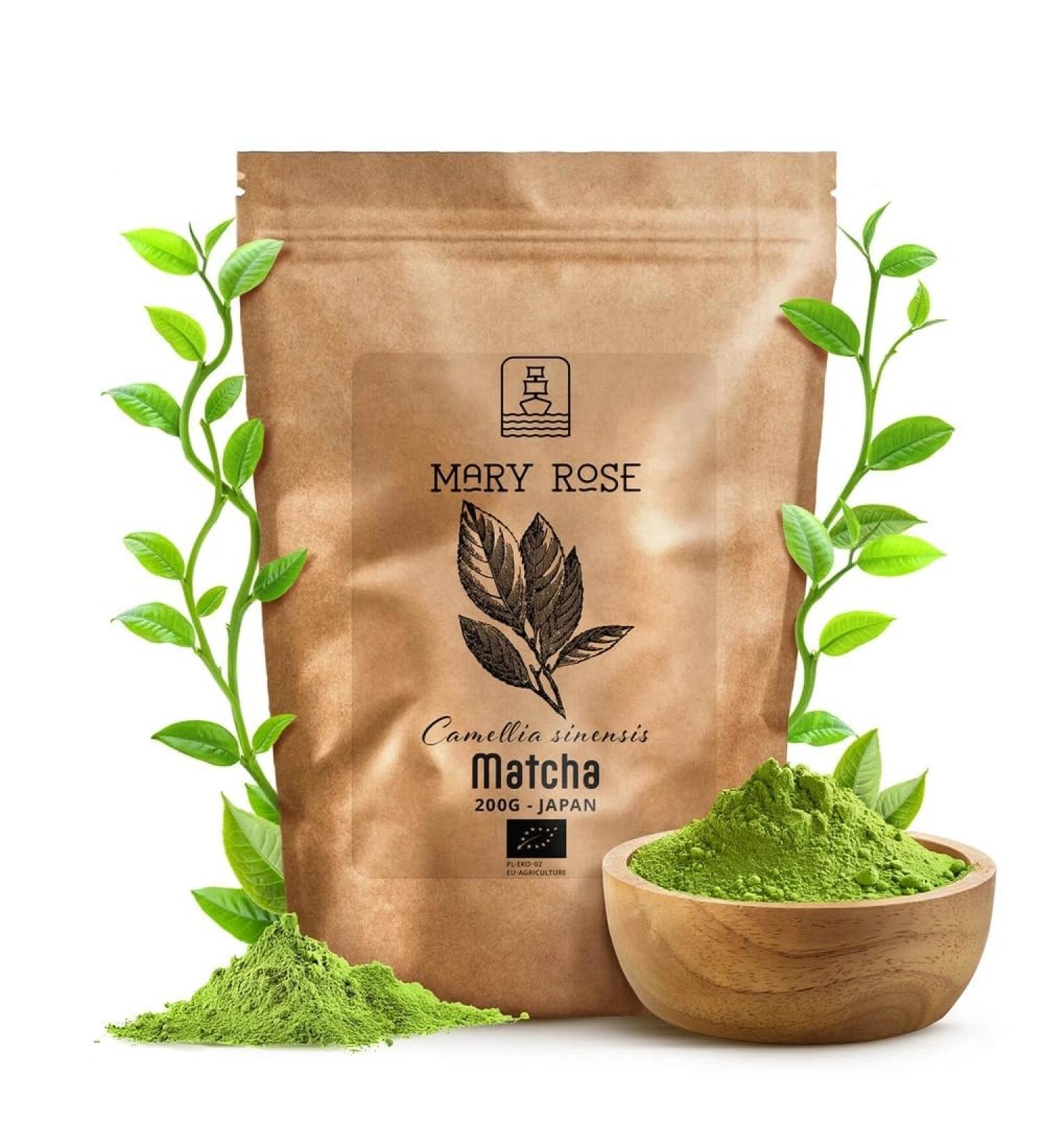 Mary Rose Matcha BIO 200g | Th vert en poudre du Japon | Sans additifs | Source de th ine | Stimulation naturelle - Buy Online on GoSupps.com