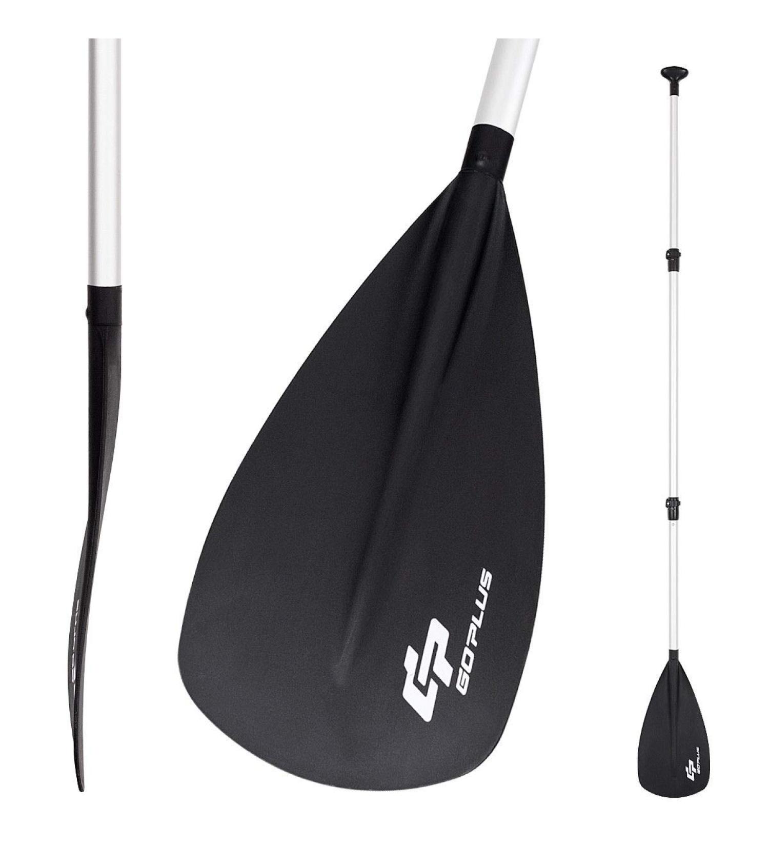 Goplus Adjustable Surf & SUP Paddle | Aluminum Alloy 3-Piece Stand Up Paddleboard Paddle - Black - Buy Online on GoSupps.com