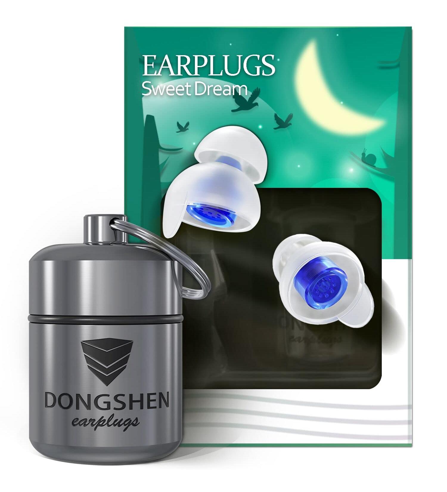 DONGSHEN Reusable Noise Cancelling Ear Plugs for Sleeping - Ultra Soft Silicone Earplugs for Deep Sleep, Concerts, and More (Blue) - Buy Online on GoSupps.com