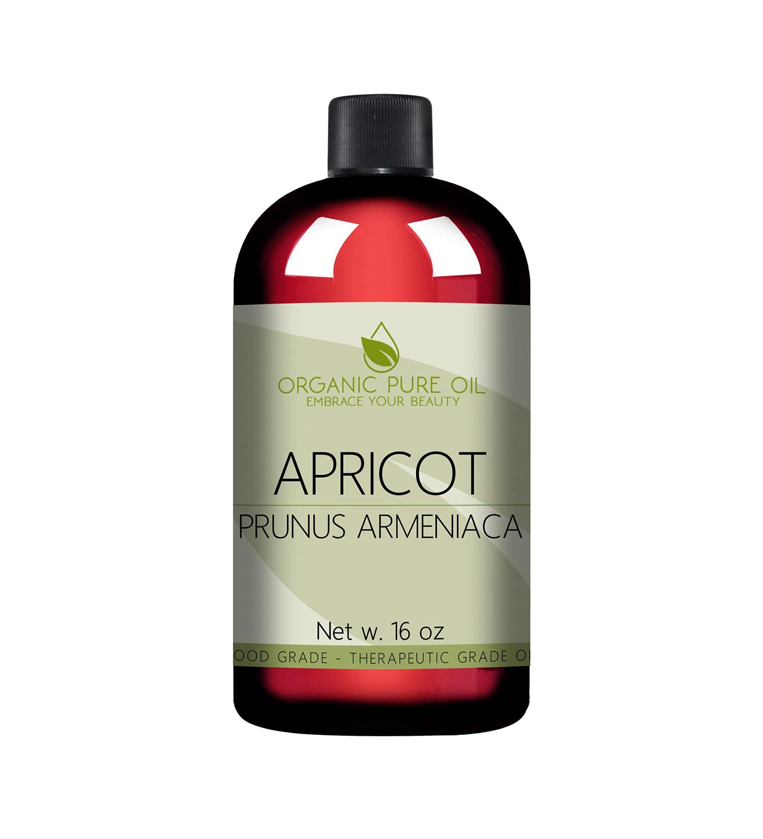 Organic Apricot Kernel Oil - 100% Pure Cold Pressed Unrefined Raw - Therapeutic Grade for Massage, Skin, Hair - 16 OZ Quart Bulk - Buy Online on GoSupps.com