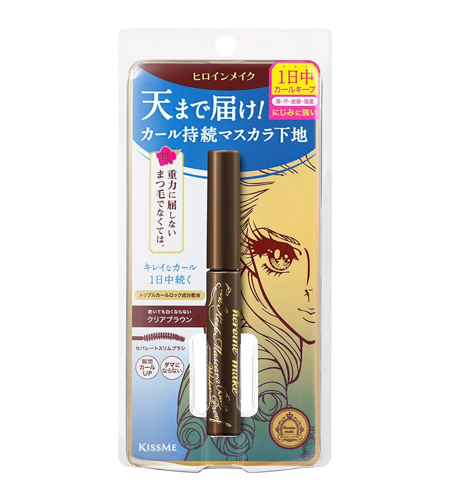 KissMe Isehan Heroine Make Curl Keep Mascara Base Waterproof - 02 Clear Brown - Buy Online on GoSupps.com