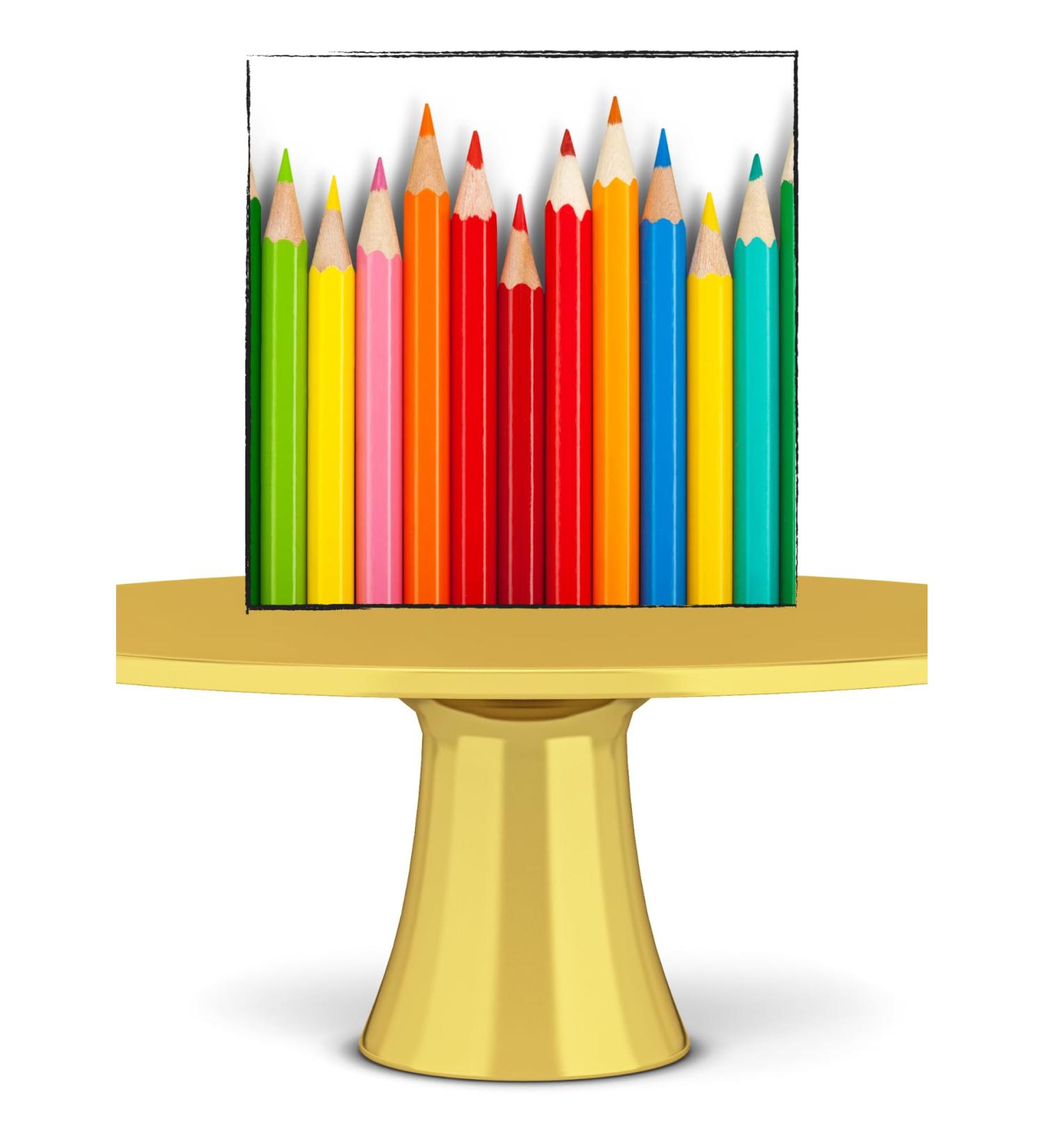 PENCIL Print A4 Cake Wrap/Cake Ribbon Cake Topper wafer/icing (Icing paper)