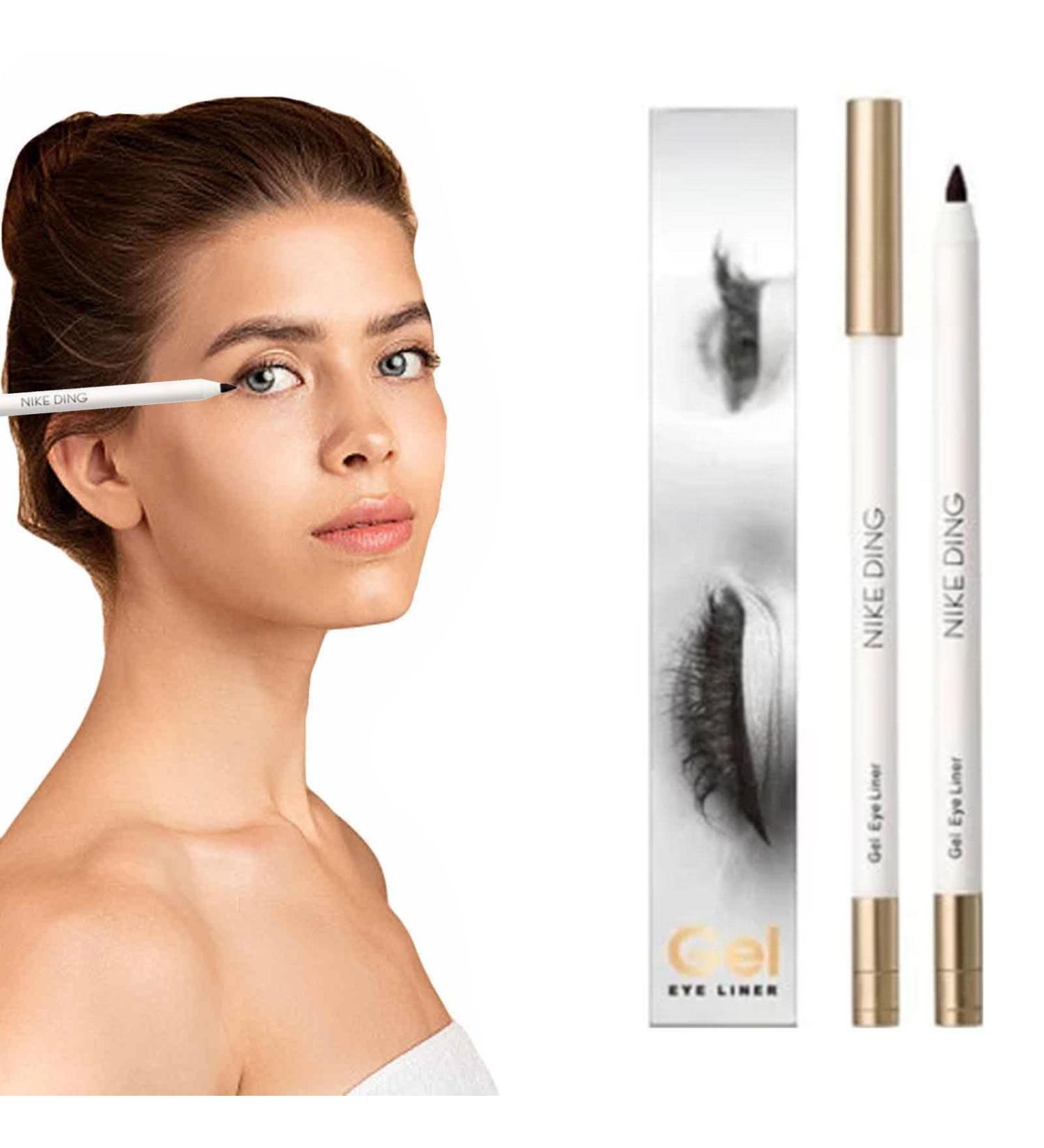 Gel eyeliner Long Lasting Gel Eyeliner for Sensitive Eyes Eyeliner Pencils Black Brown With Sharpener Mild Formula Longwear for Women Girls Smashing - Buy Online on GoSupps.com