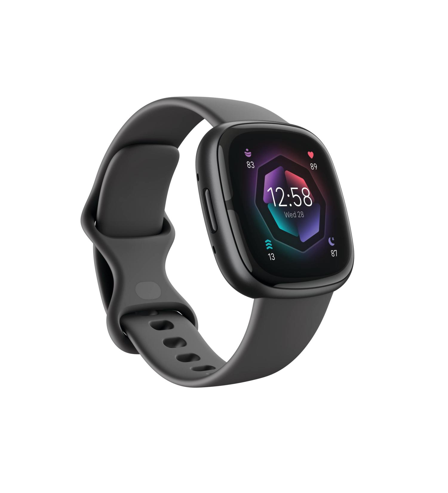 Fitbit Sense 2 Advanced Health & Fitness Smartwatch | Manage Stress & Sleep | ECG, SpO2, 24/7 Heart Rate, GPS | Shadow Grey/Graphite | One Size with S & L Bands - Buy Online on GoSupps.com