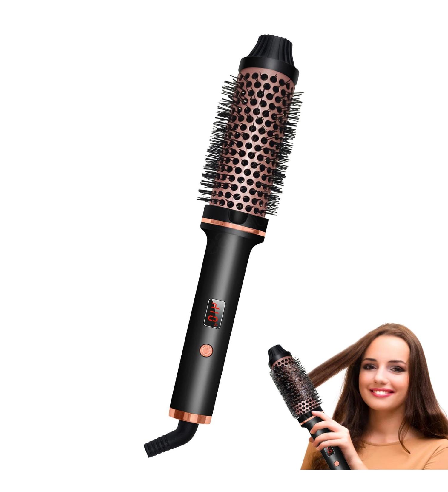 Hair Straightening Comb - Hair Straightening Comb Portable Hair Curler | Quick Stylin Hair Curler Straightening Brush Multifunctional Straightening Comb for Straight Curly Hair 11.02 Inches - Buy Online on GoSupps.com