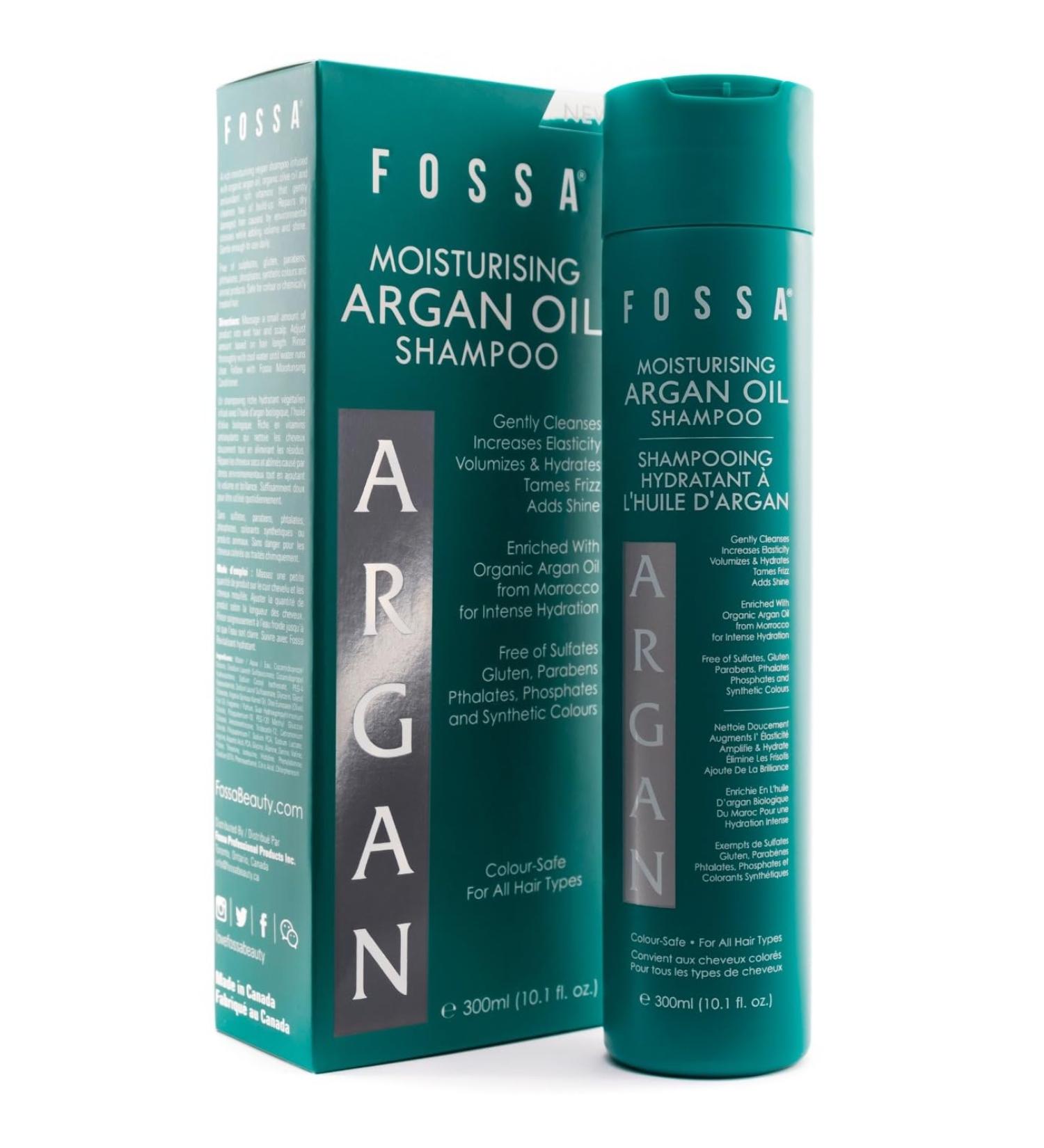 Fossa Moisturising Argan Oil Shampoo - Volume Moisture & Repair for All Hair Types | 300ml - Buy Online on GoSupps.com