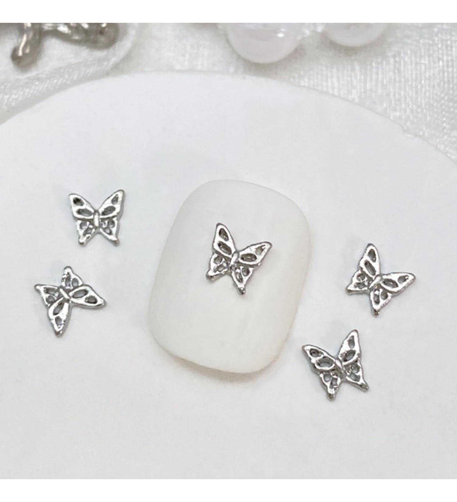 10Pcs 3D Butterfly Nail For Nails Alloy Butterfly Nail Decoration Alloy Nail Butterfly Nail Manicure Accessories Manicure Accessories - Buy Online on GoSupps.com