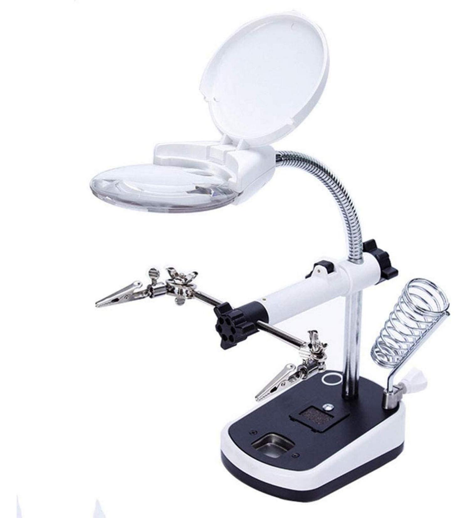  LED 5X 10X Magnifying Lamp Metal Clamp Reading Jewellery Loupe Watch and Electronic Repair Fashion and Nature Better Life - Buy Online on GoSupps.com