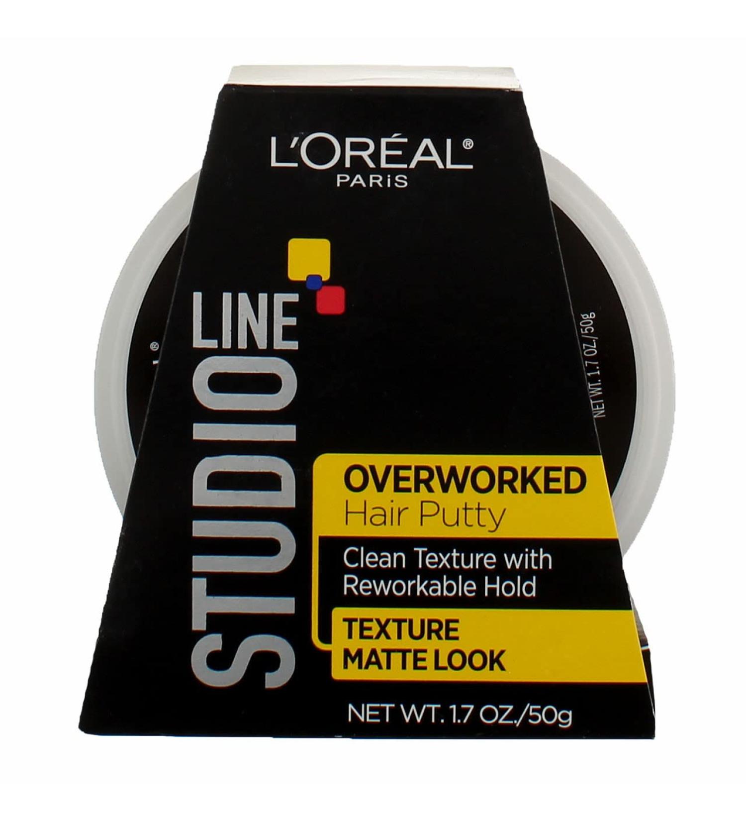 L'Or al Paris Studio Line Overworked Hair Putty 1.7 oz - Best Styling Product for All Hair Types | International Shipping Available - Buy Online on GoSupps.com