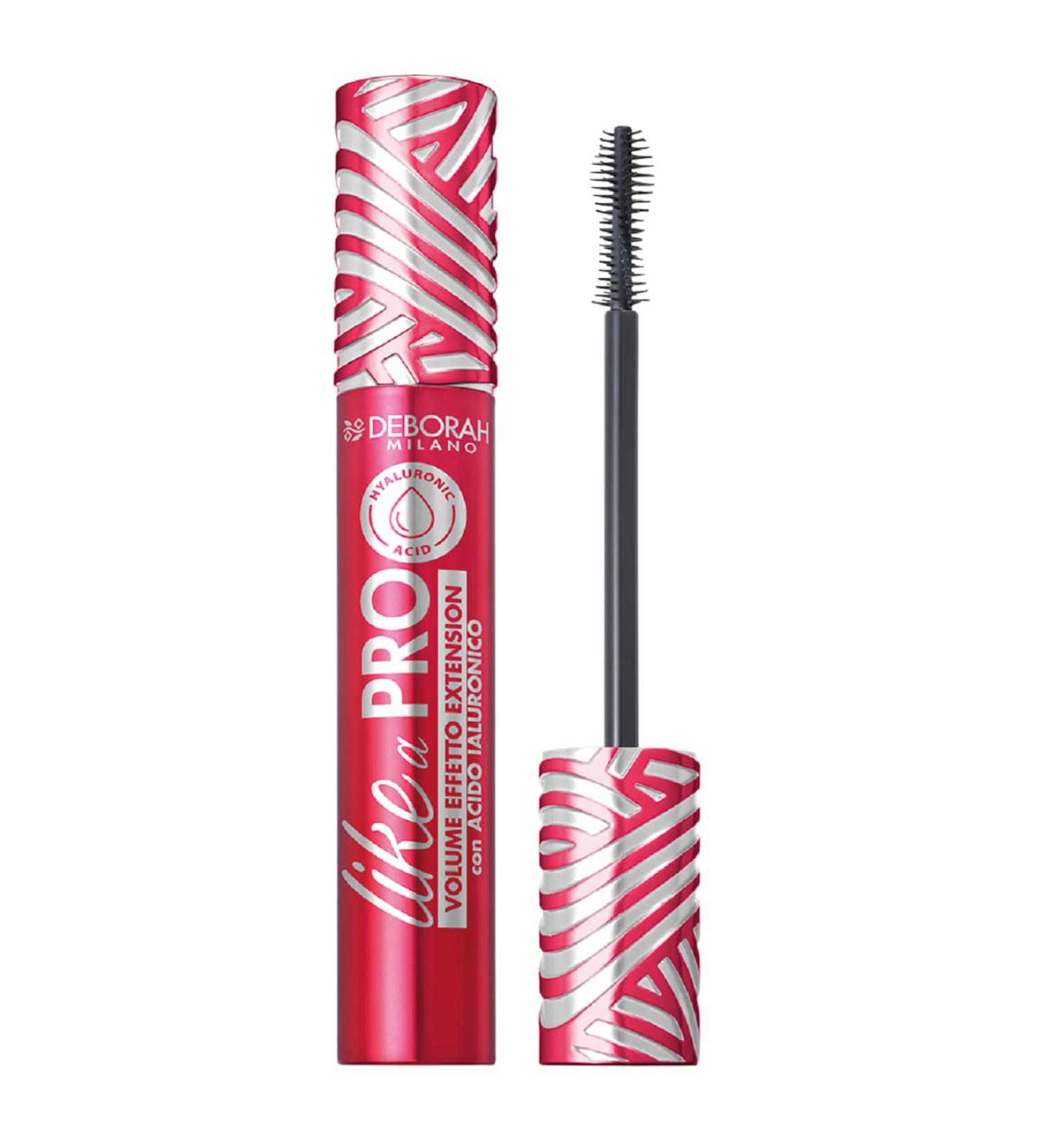 Deborah Group Deborah Milano Like a Pro Mascara with hyaluronic acid extension effect with hyaluronic acid with moisturizing properties 13 ml - Buy Online on GoSupps.com