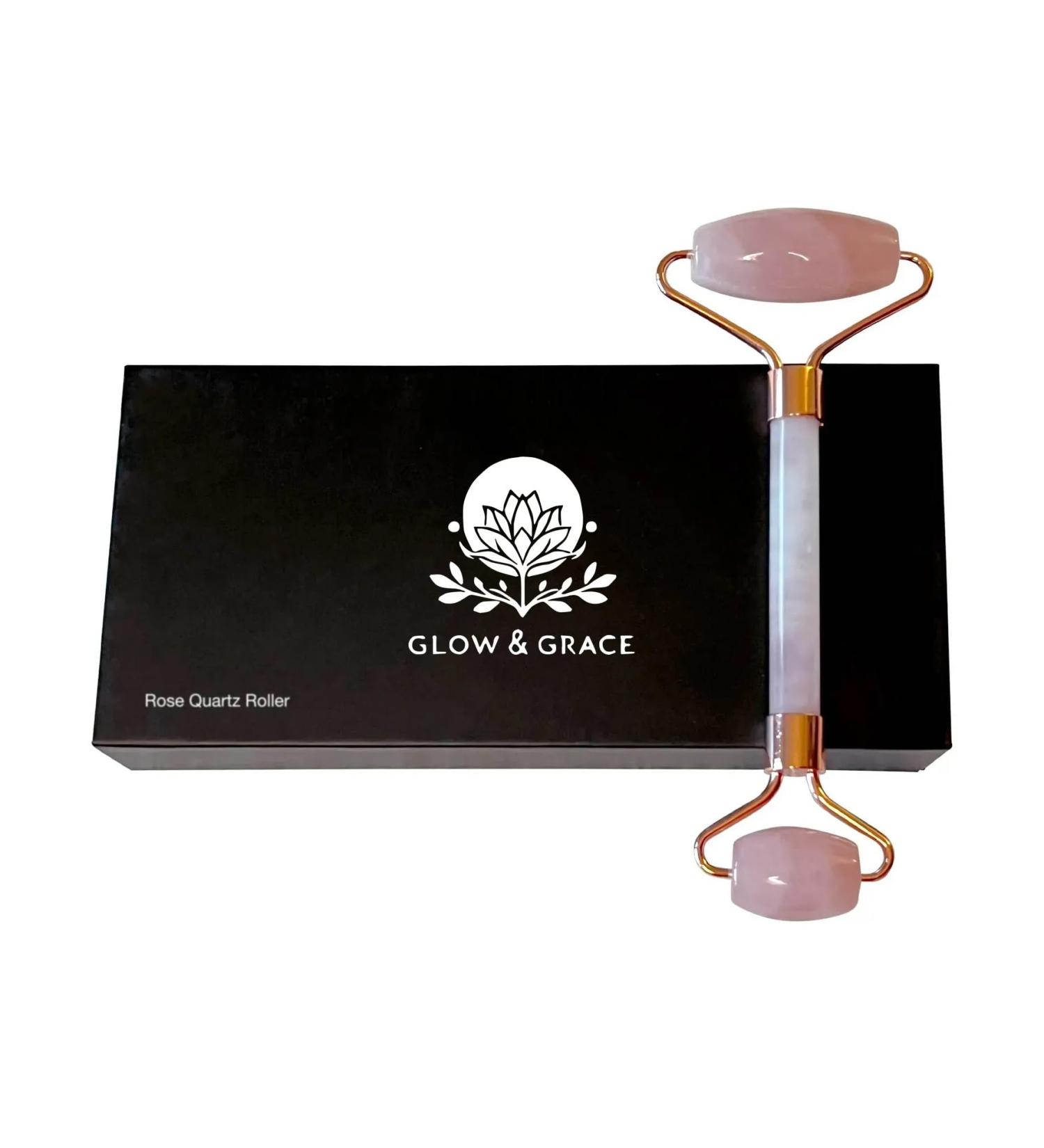Glow & Grace Rose Quartz Roller - Enhance Your Beauty Routine | International Shipping Available - Buy Online on GoSupps.com