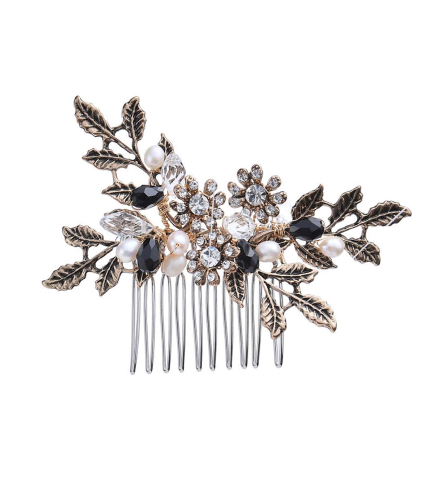 DOITOOL 1pc Pearl Hair Comb Purse Organizer Bridal Hair Comb Pearl Comb Metal Hair Comb Hair Comb for Bride Comb for Bridal Retro Hair Comb Pearl Headpiece S870 Fashion Hair Accessories - Buy Online on GoSupps.com
