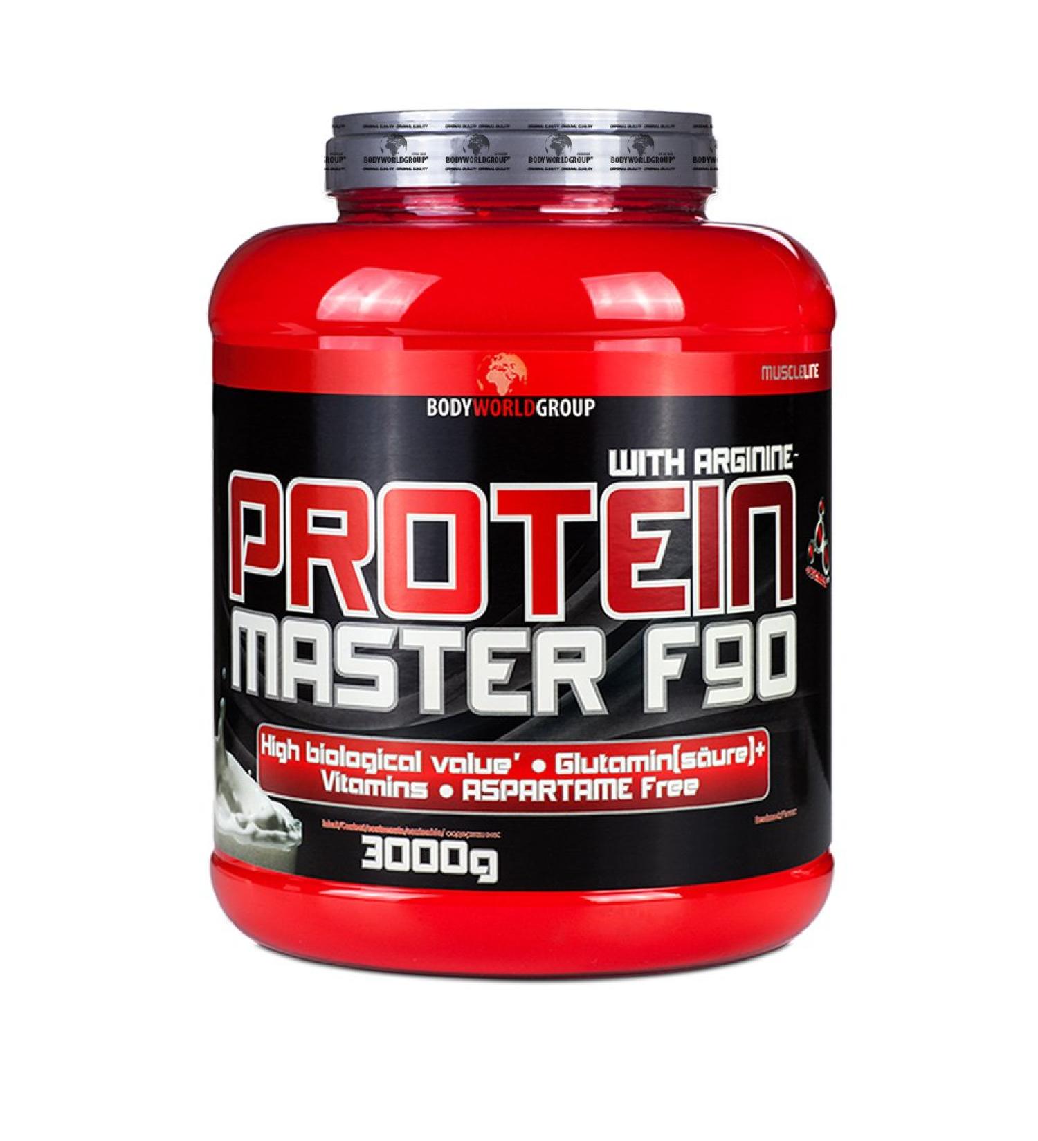 BWG Protein Master F90 - Chocolate Deluxe Protein Shake with BCAA & Glutamine (3000g) | Muscle Building Supplement - International Shipping Available - Buy Online on GoSupps.com