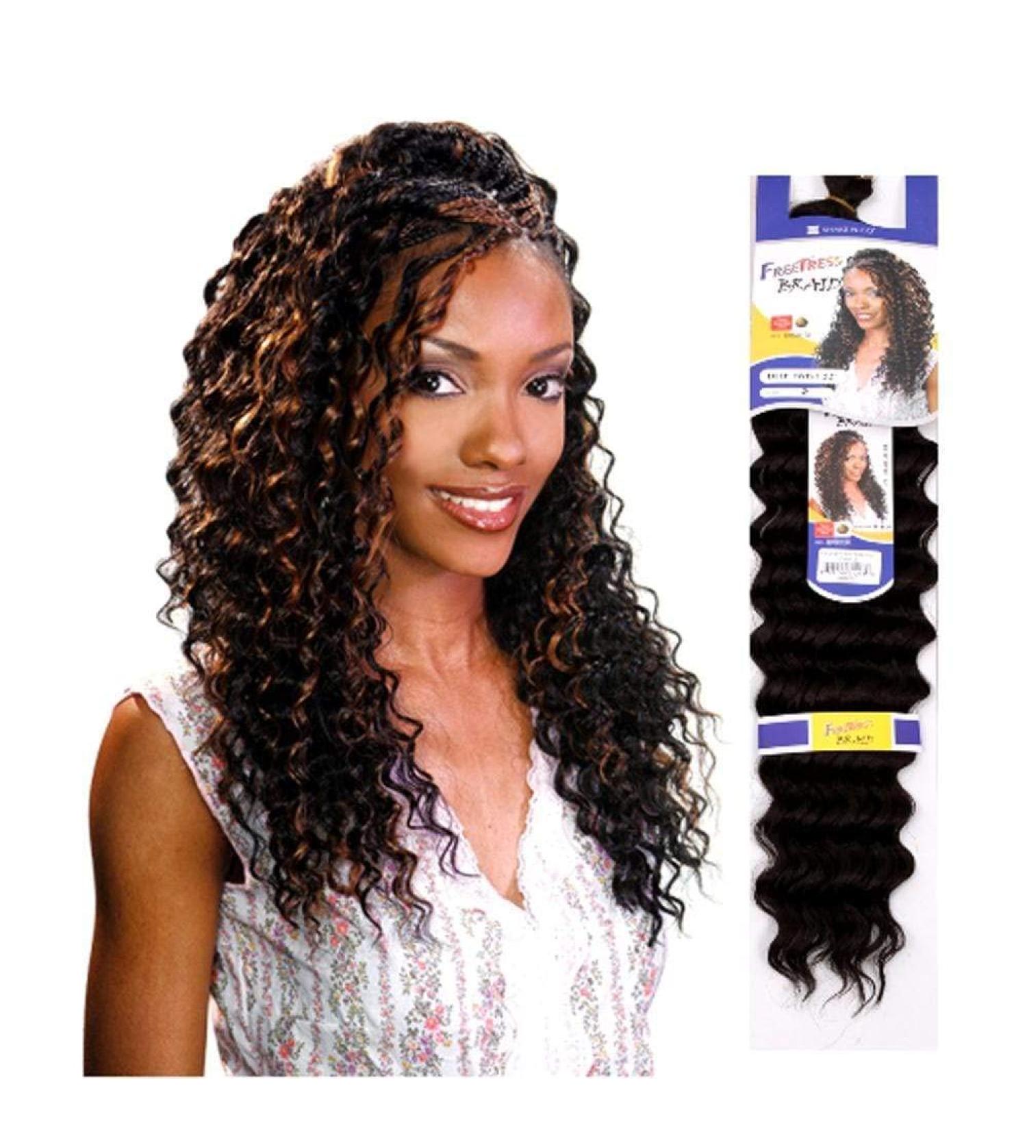 FreeTress Synthetic Hair Braids Deep Twist Bulk 22 (Color:OM3T99J530)