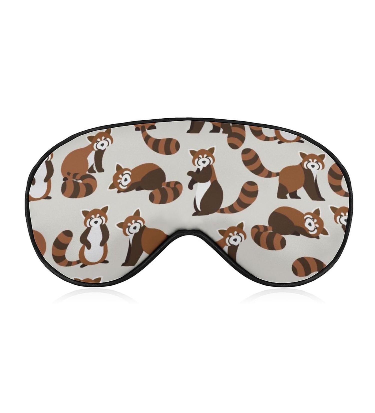 Cute Red Panda Sleep Mask - Adjustable Blindfold for Sleeping and Travel - Buy Online on GoSupps.com