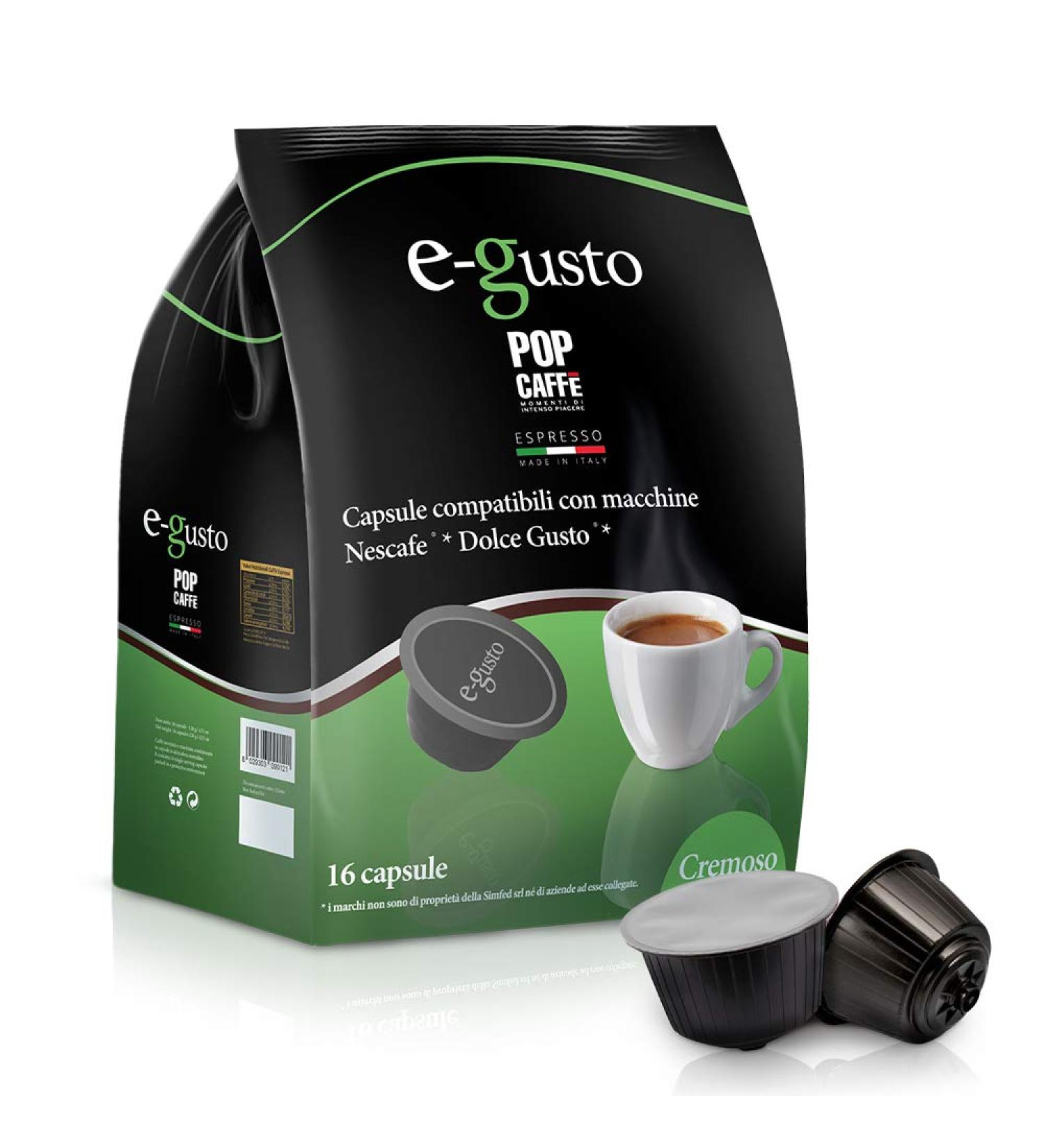 Simfed srl 96 capsules Pop Caff egusto mix 2 Creamy producten compatible Nescafe Dolce Gusto - Buy Online on GoSupps.com