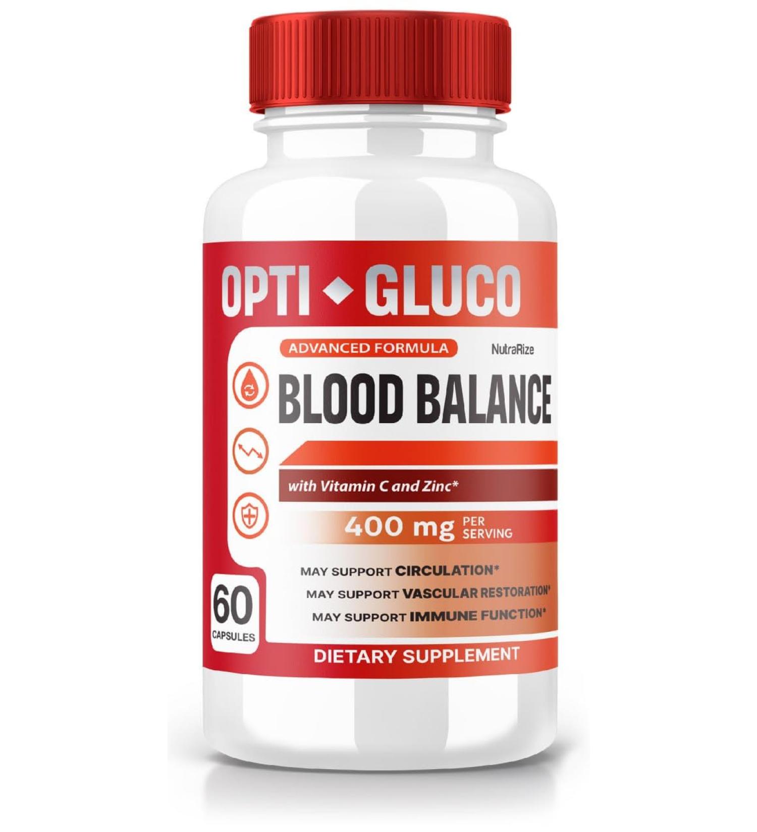 Opti Gluco Capsules - All-Natural Blood Sugar Support Supplement for Optimal Health | Advanced Formula | 60 Capsules Reviews - Buy Online on GoSupps.com