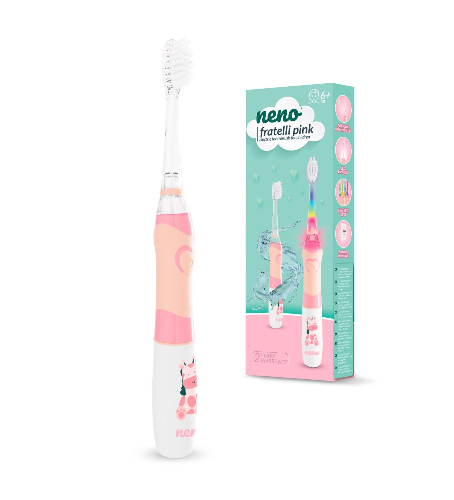 Neno Fratelli Pink - Best Electric Toothbrush for Children | International Shipping Available - Buy Online on GoSupps.com